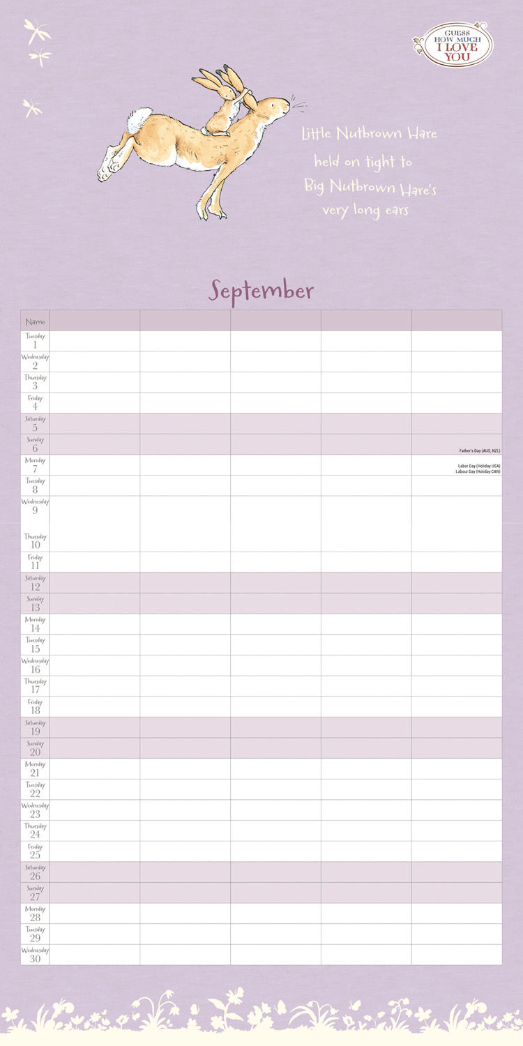 Guess How Much I Love You Planner Wall Calendar 2026