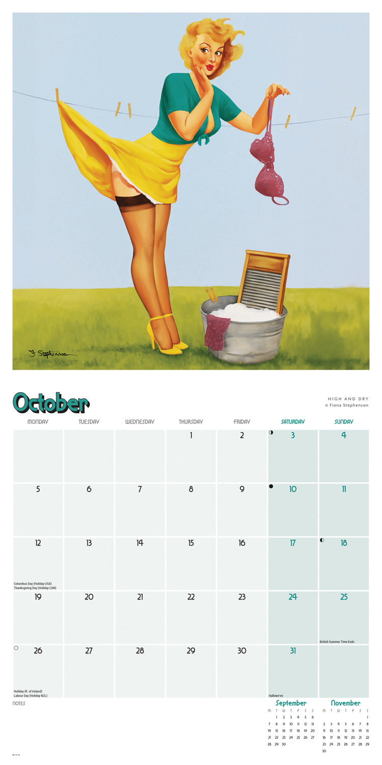 Pin Ups Wall Calendar 2026