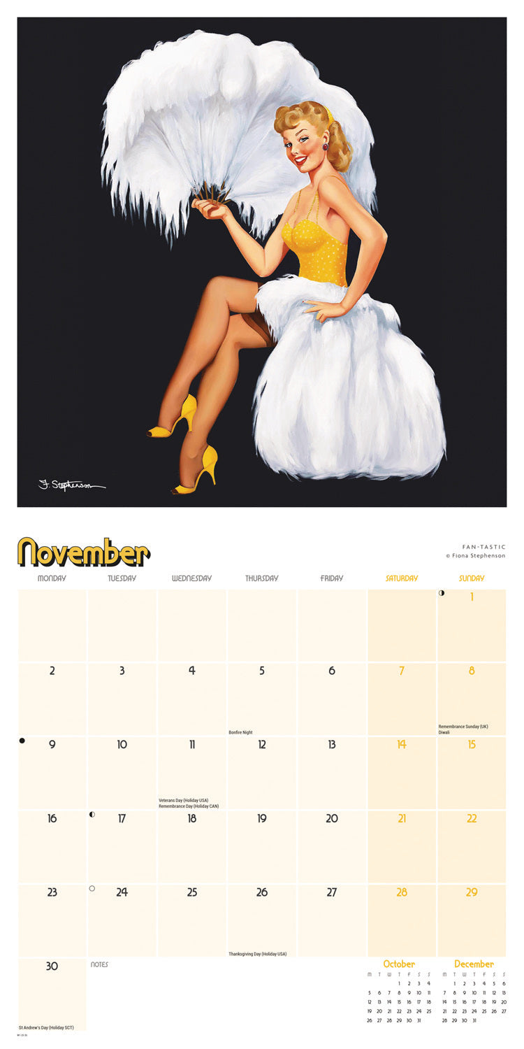 Pin Ups Wall Calendar 2026