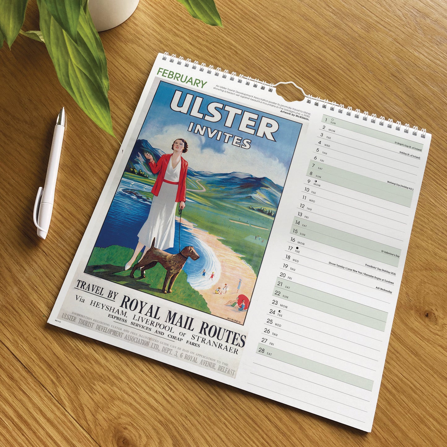 Seaside Memories NRM Wiro Wall Calendar 2026