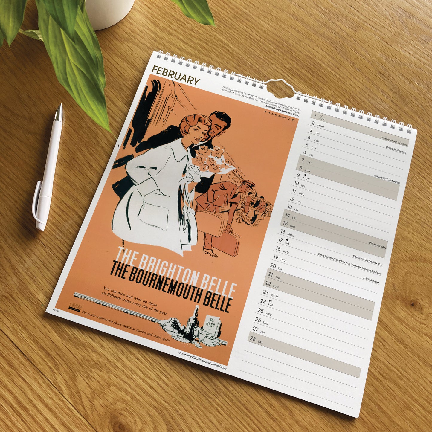South of England Poster Art NRM Wiro Wall Calendar 2026