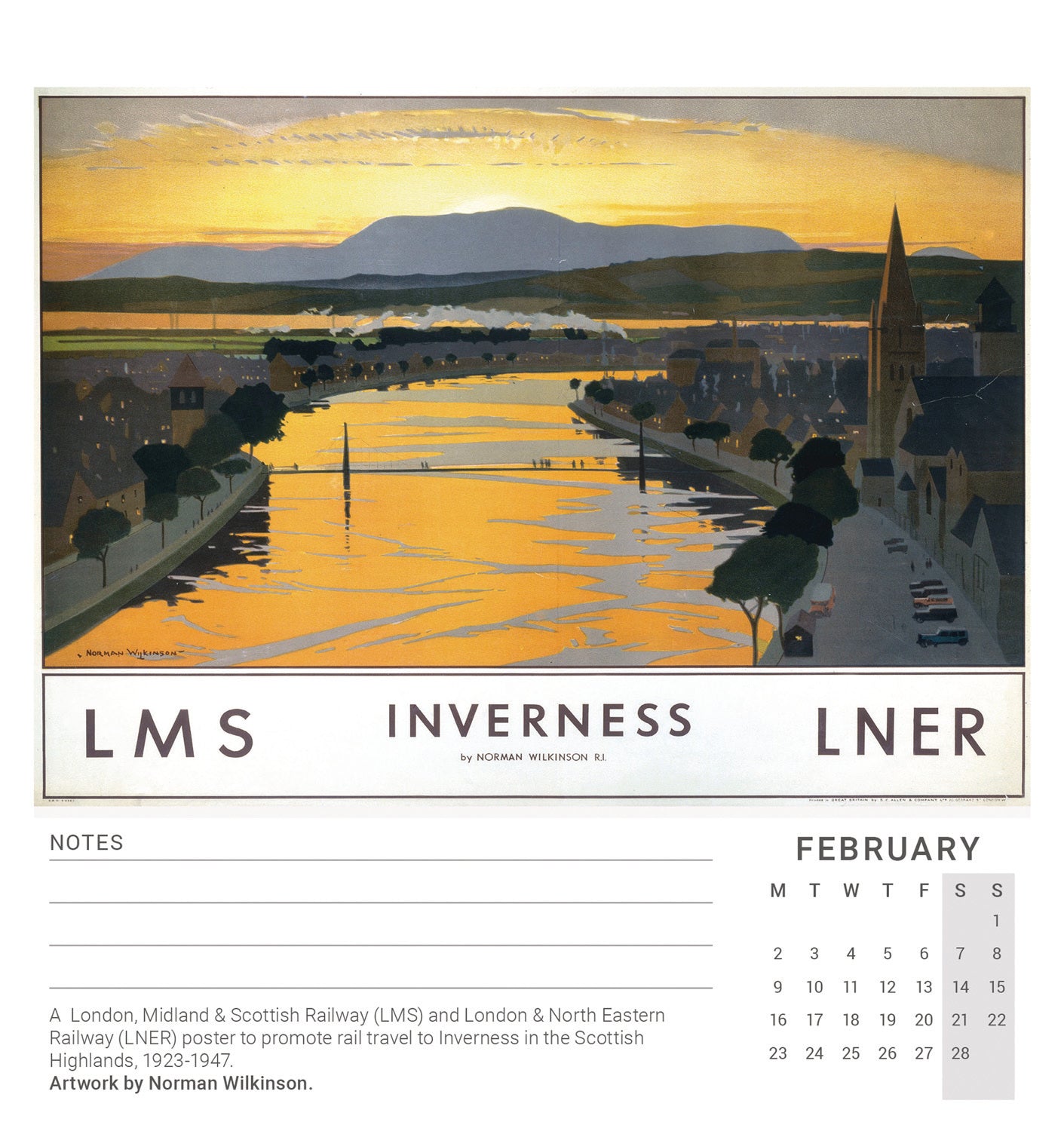 Vintage Posters, NRM Easel Calendar 2026