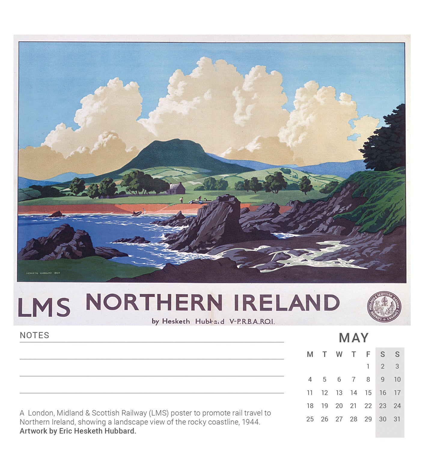 Vintage Posters, NRM Easel Calendar 2026