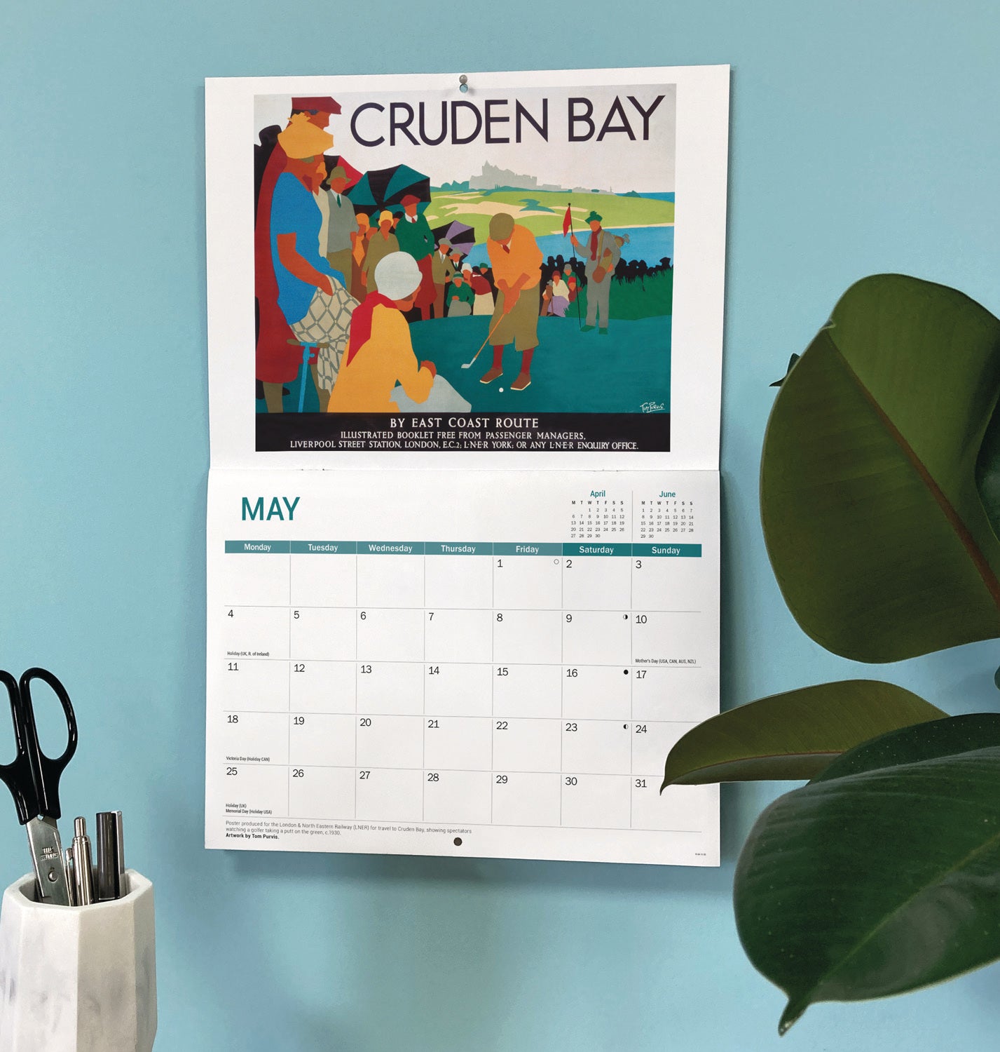 Vintage Railway Posters NRM A4 Calendar 2026