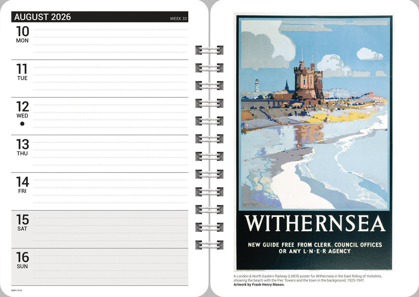 Vintage Railway Posters NRM A5 Wiro Diary 2026
