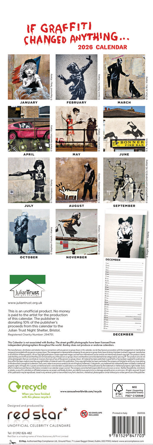 If Graffiti Changed Anything Slim Calendar 2026