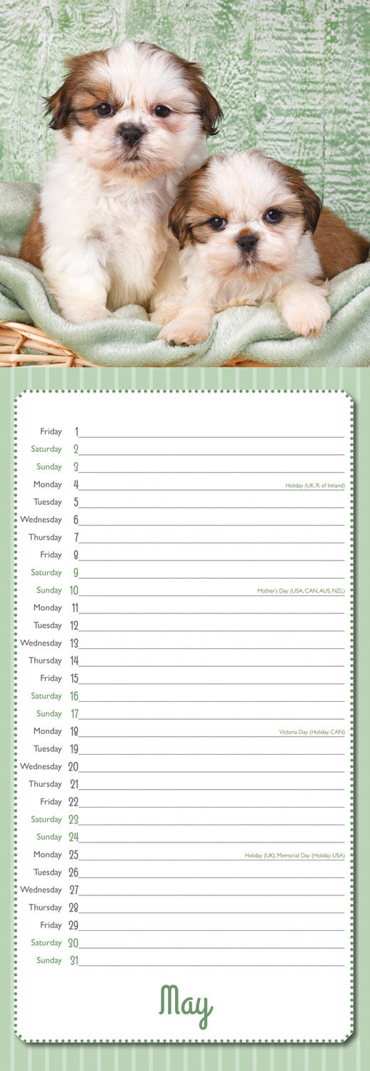 Puppies By Greg Cuddiford Slim / WPL Calendar 2026