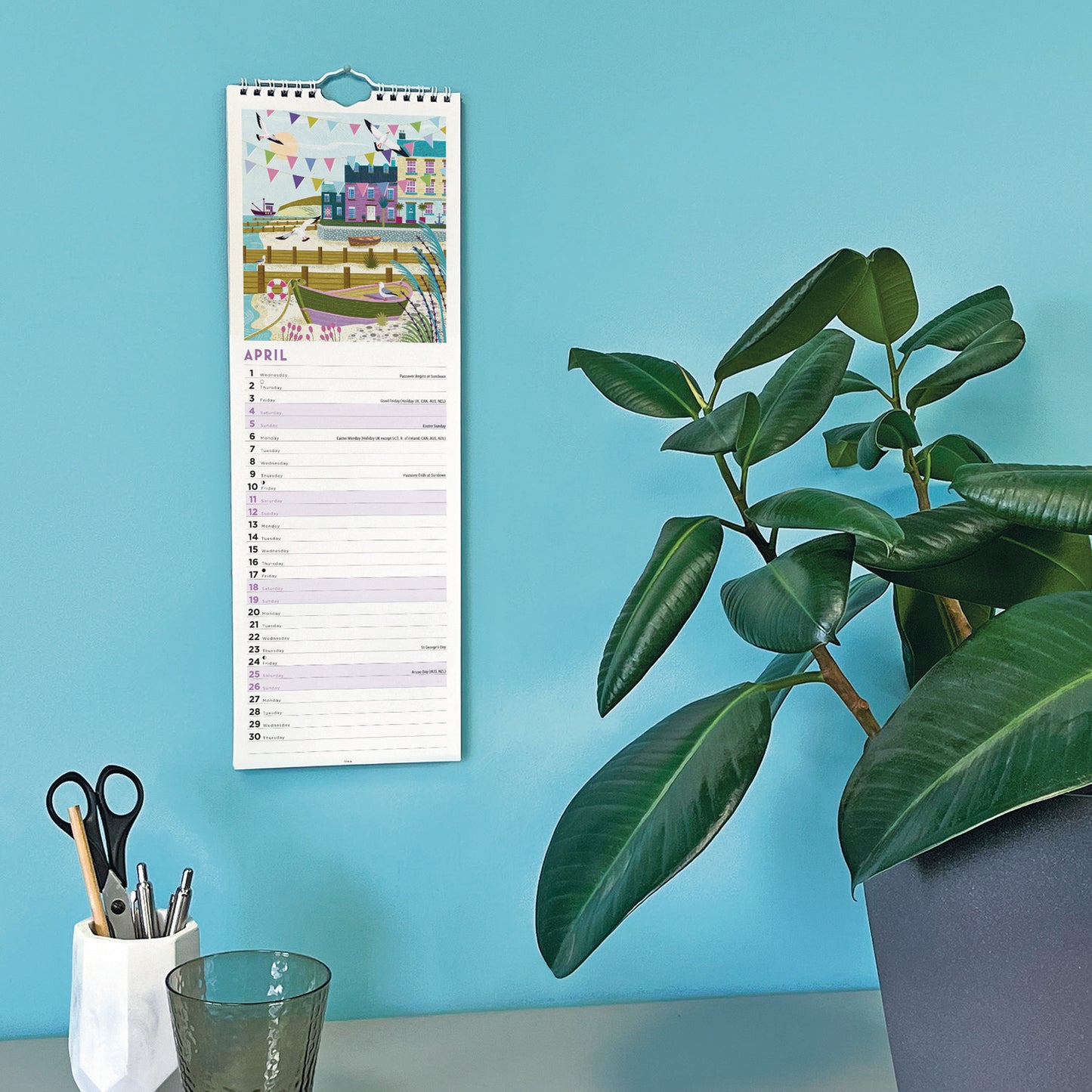 Seaside Days Slim Calendar 2026