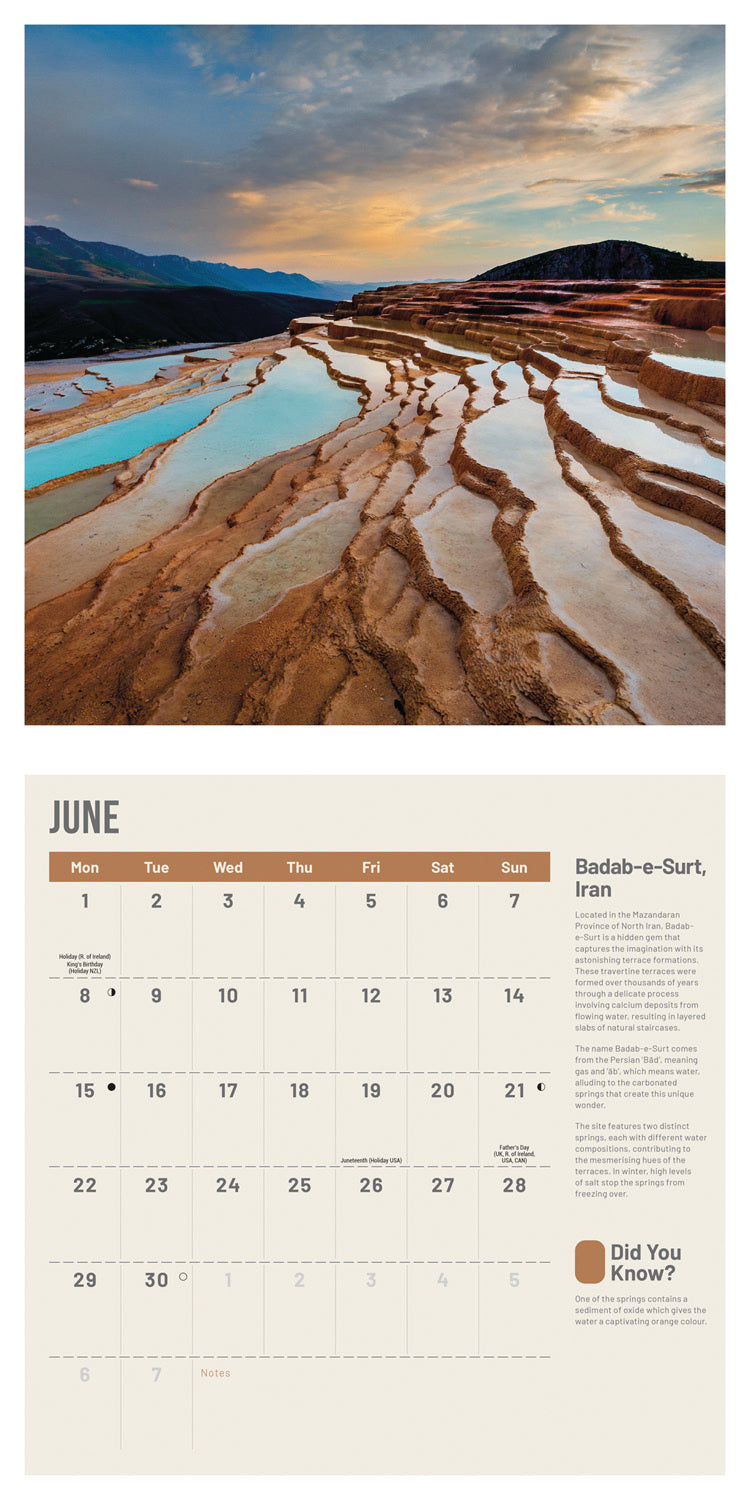 Amazing Planet wall calendar 2026