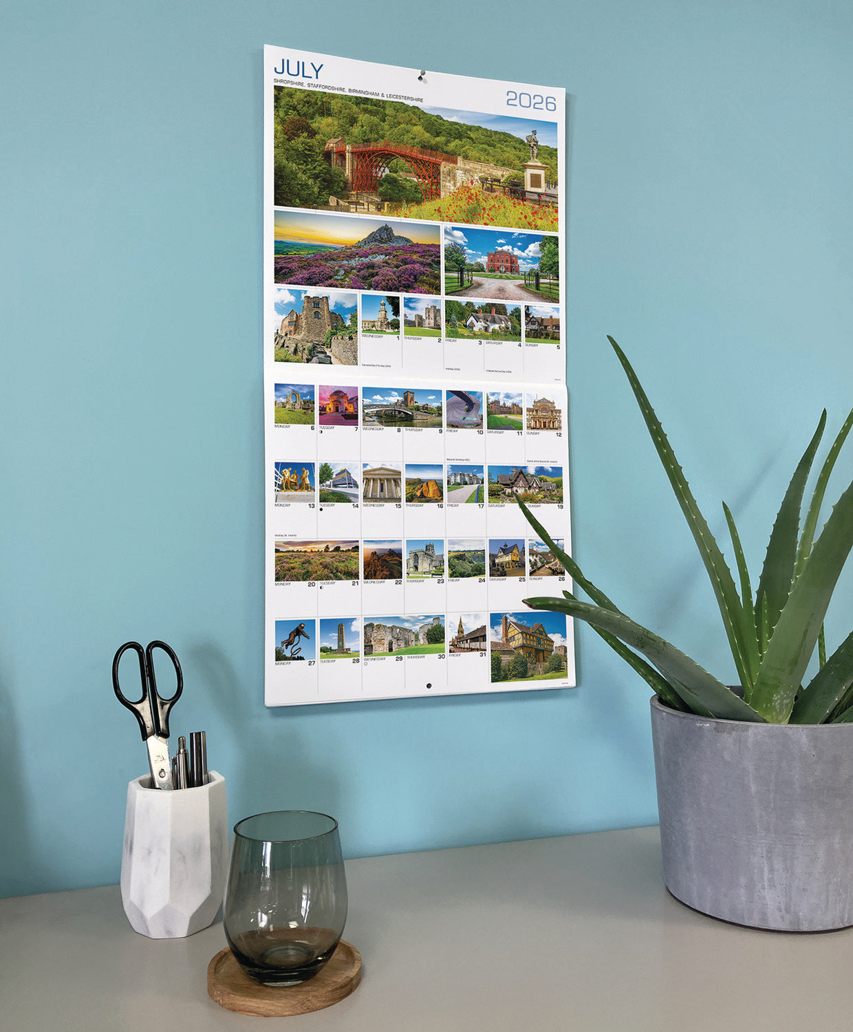 Around Britain Wall Calendar 2026