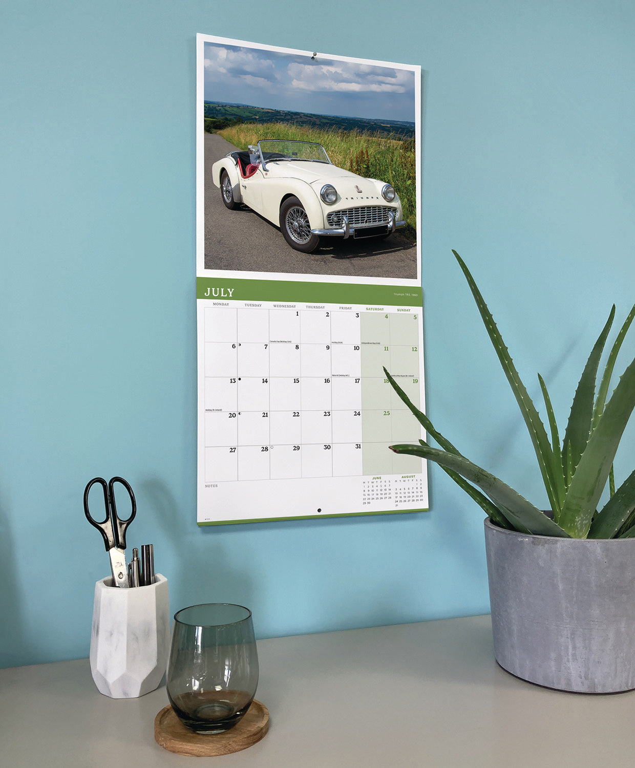 Classic British Cars Wall Calendar 2026