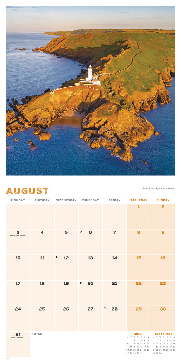 Coastlines of Britain Wall Calendar 2026