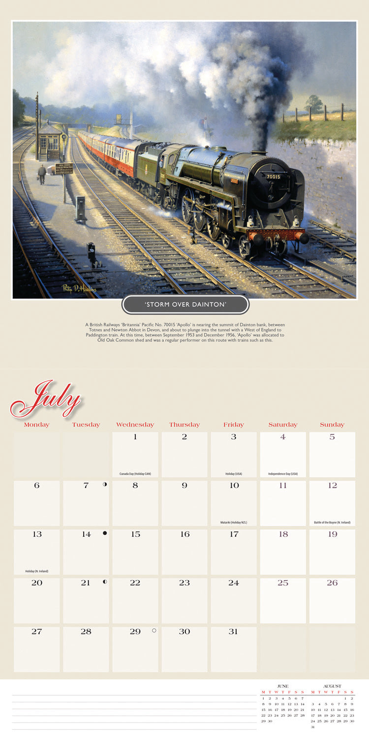Romance of Steam wall calendar 2026