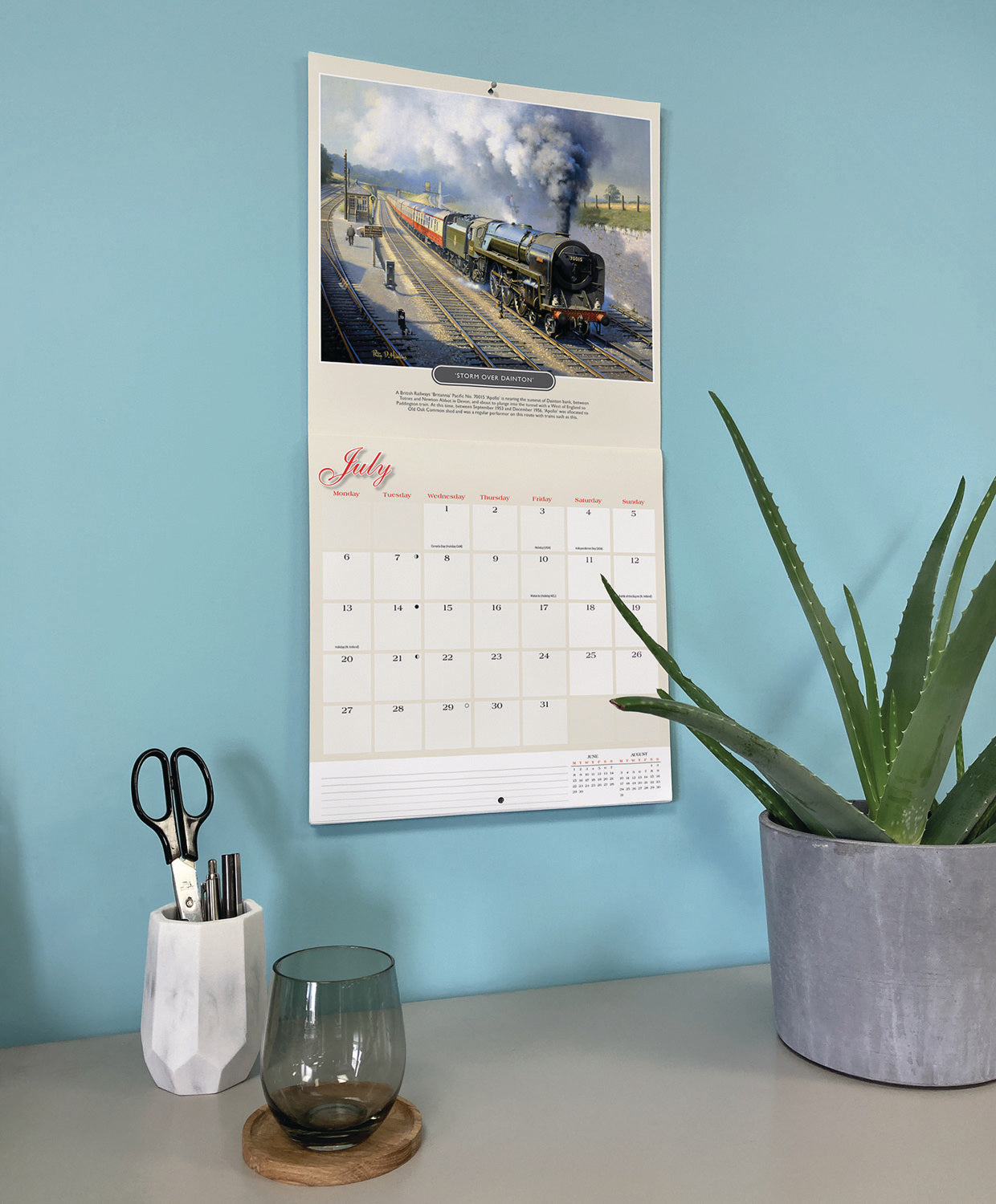 Romance of Steam wall calendar 2026