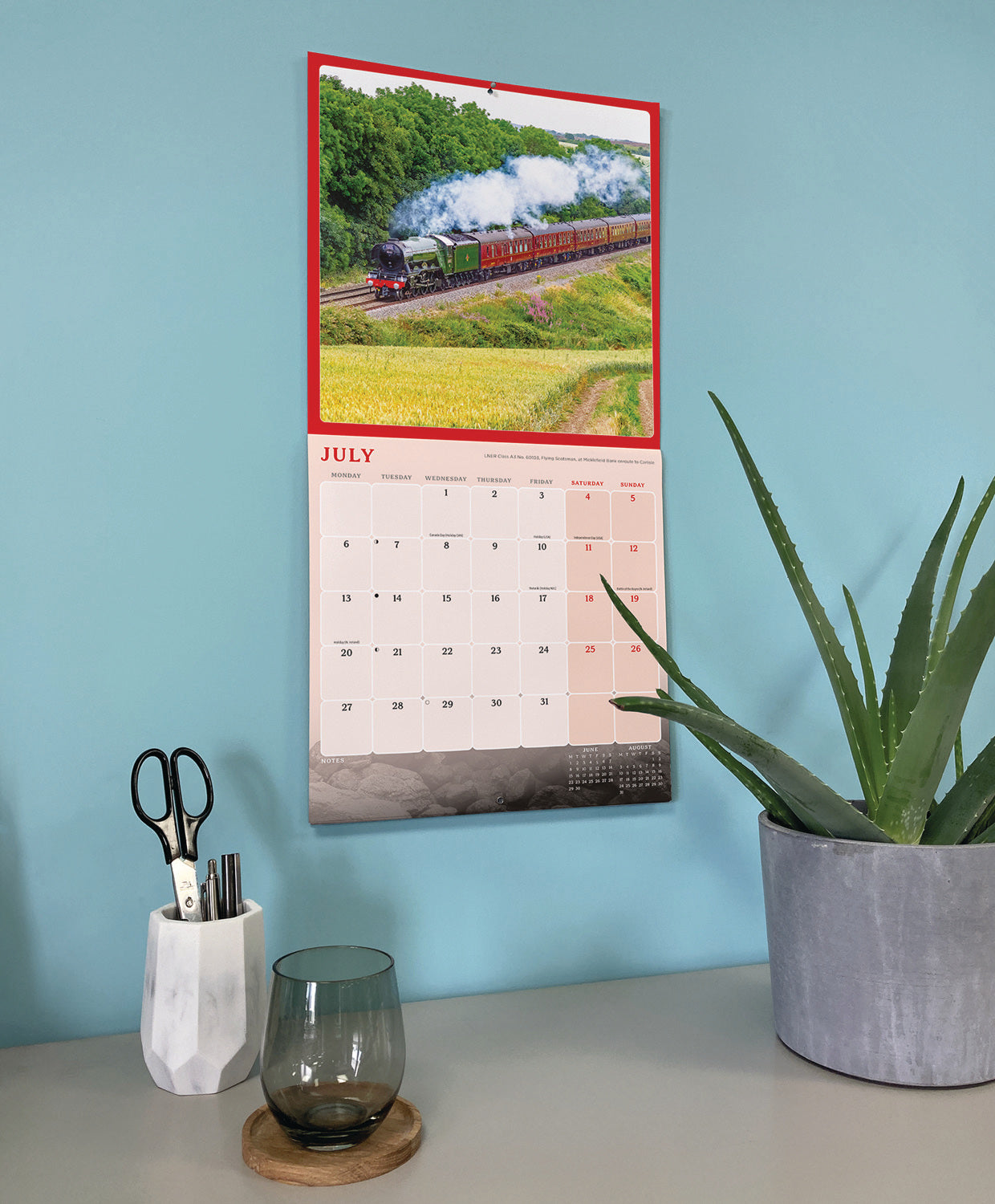 Steam Railway Wall Calendar 2026