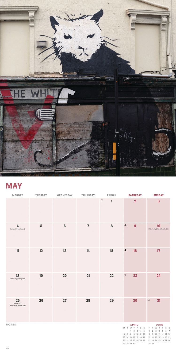 Banksy, If Graffiti Changed Anything Wall Calendar 2026