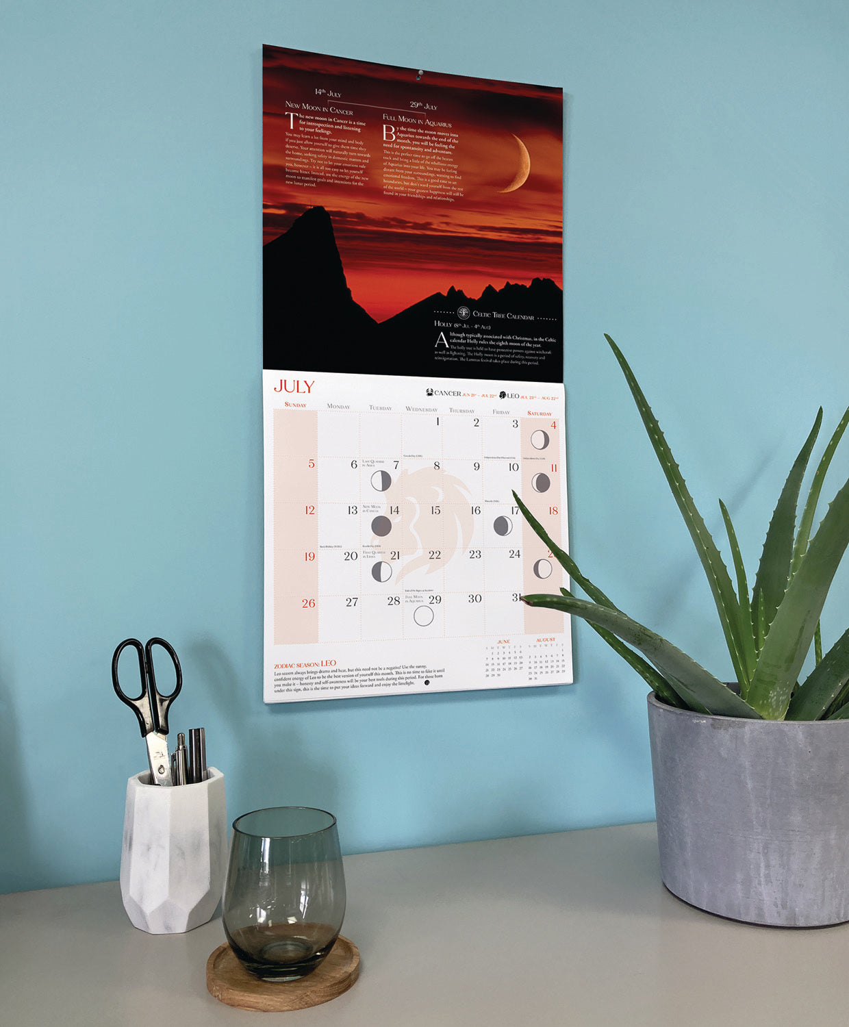 Living By The Moon Wall (Sunday Start) Calendar 2026