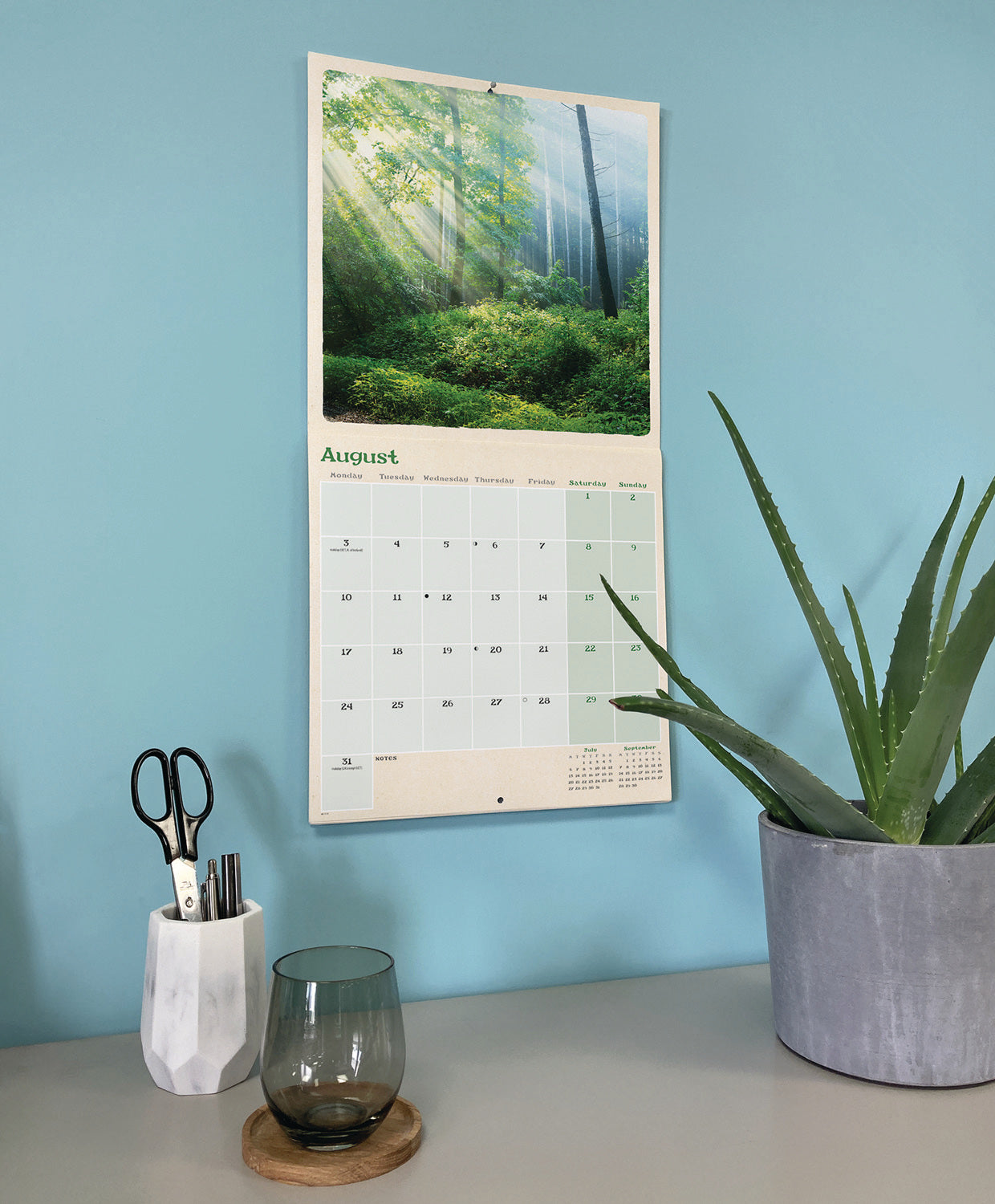 Scenic Woodland Wall Calendar 2026