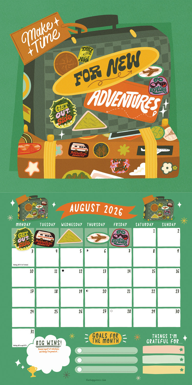 The Happiness Club Wall Calendar 2026