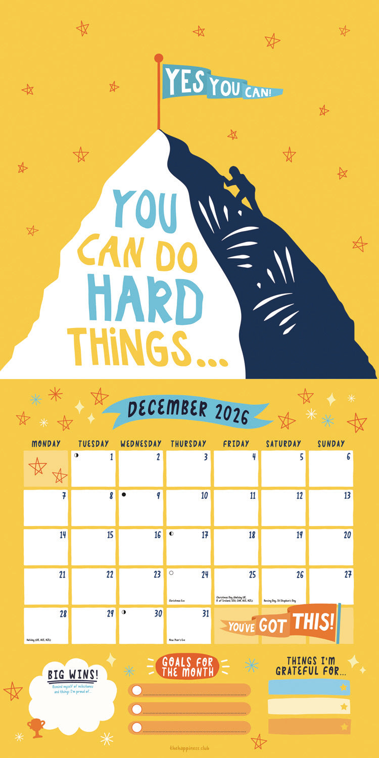 The Happiness Club Wall Calendar 2026