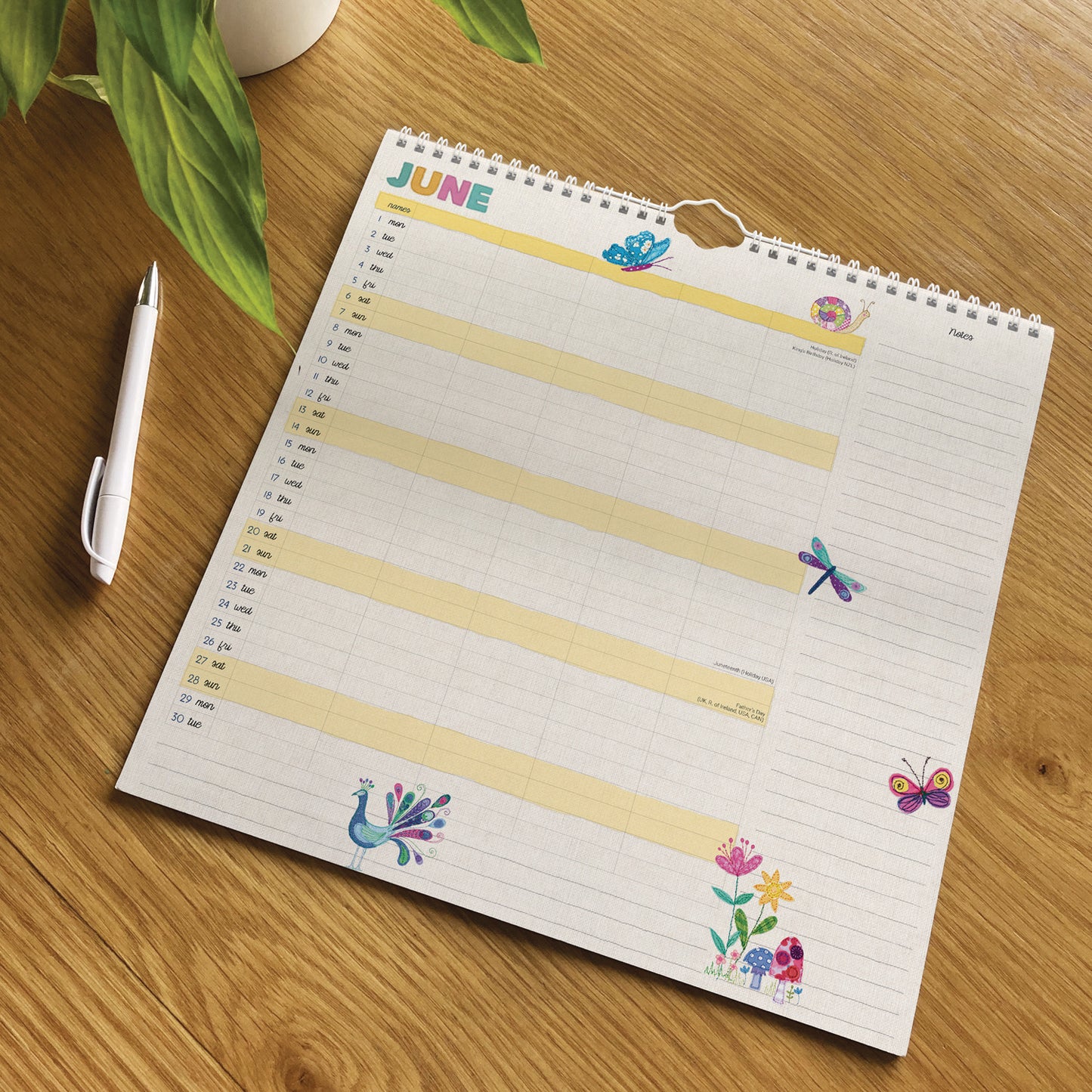 Mums Fabric Household Planner Wall Calendar 2026