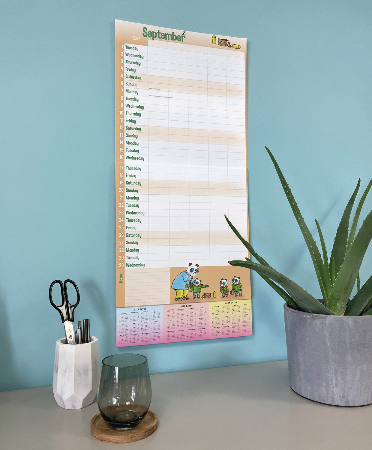 Mums Family Organiser Planner Wall Calendar 2026