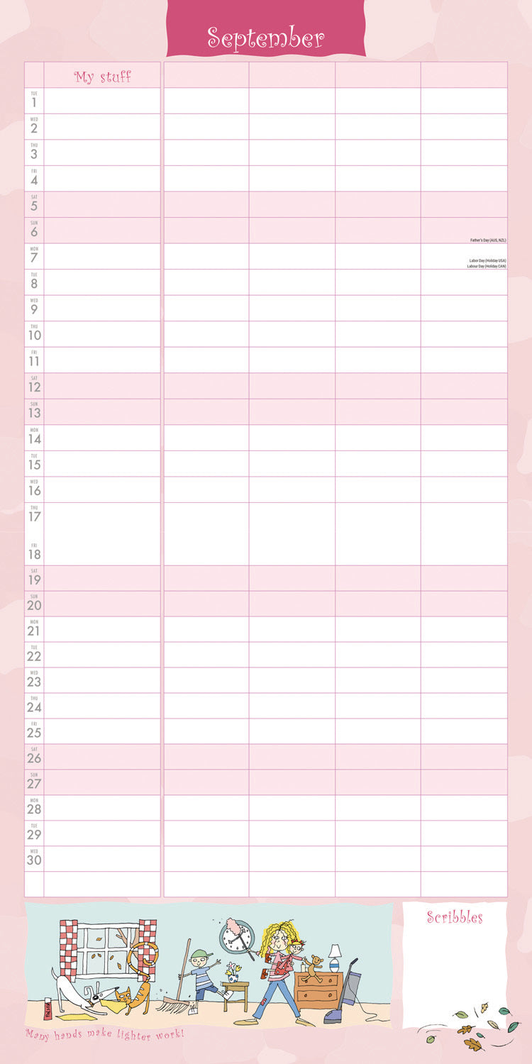 Super Mum, Kim Nash Planner Wall Calendar 2026