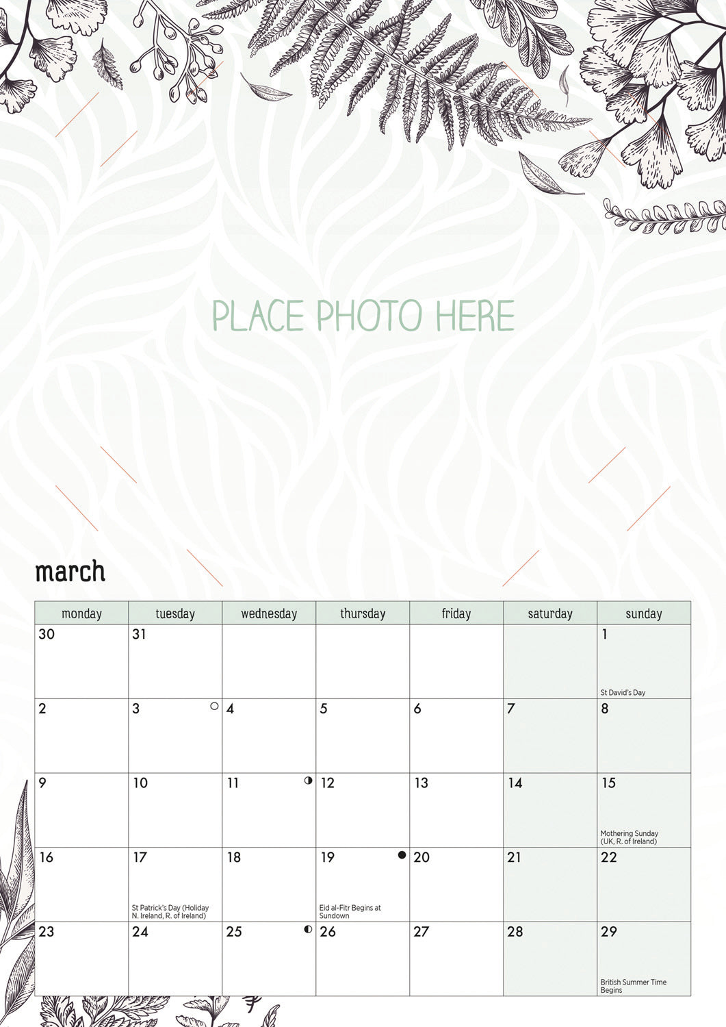 Your Family Photos A4 Calendar 2026