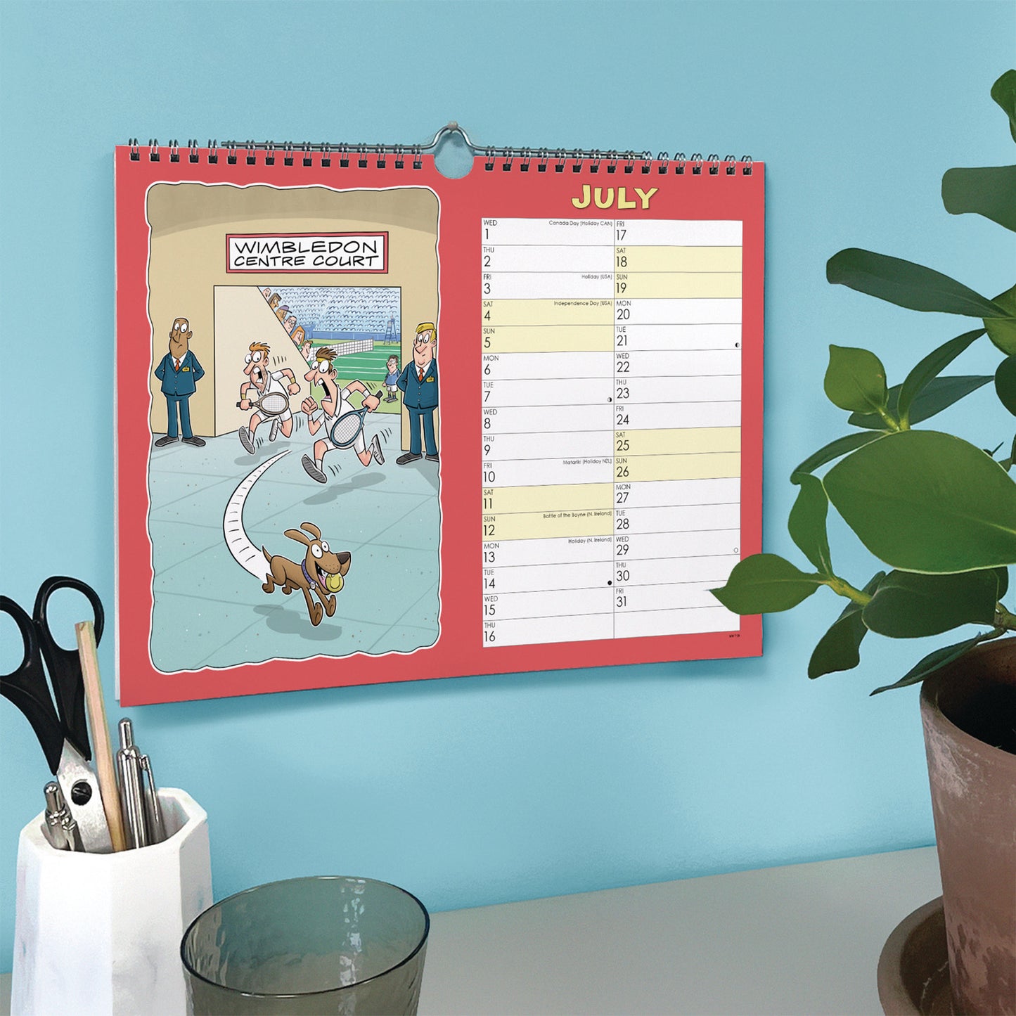 Dogs, Wacky World A4 Calendar 2026