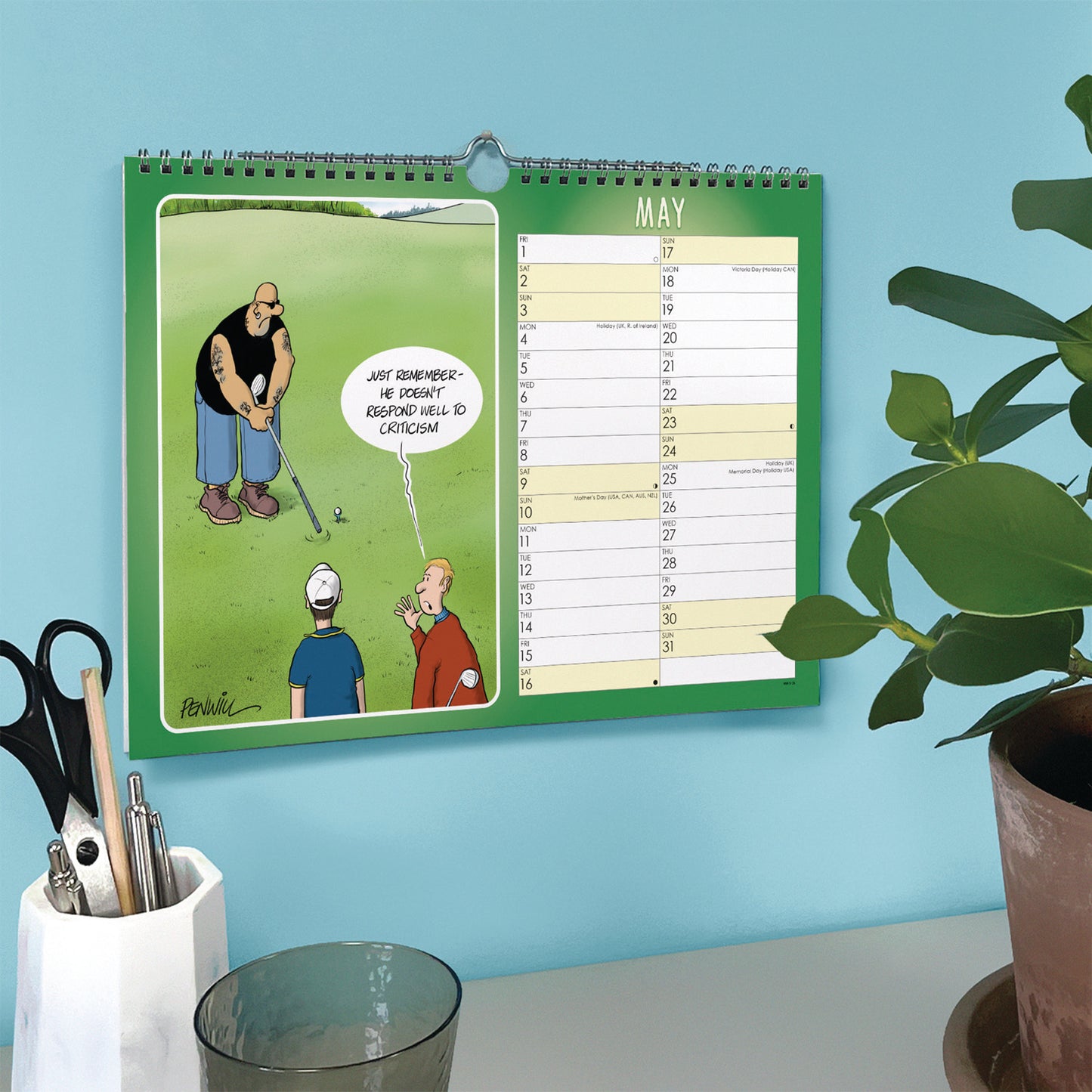 Golf, Young At Heart A4 Calendar 2026