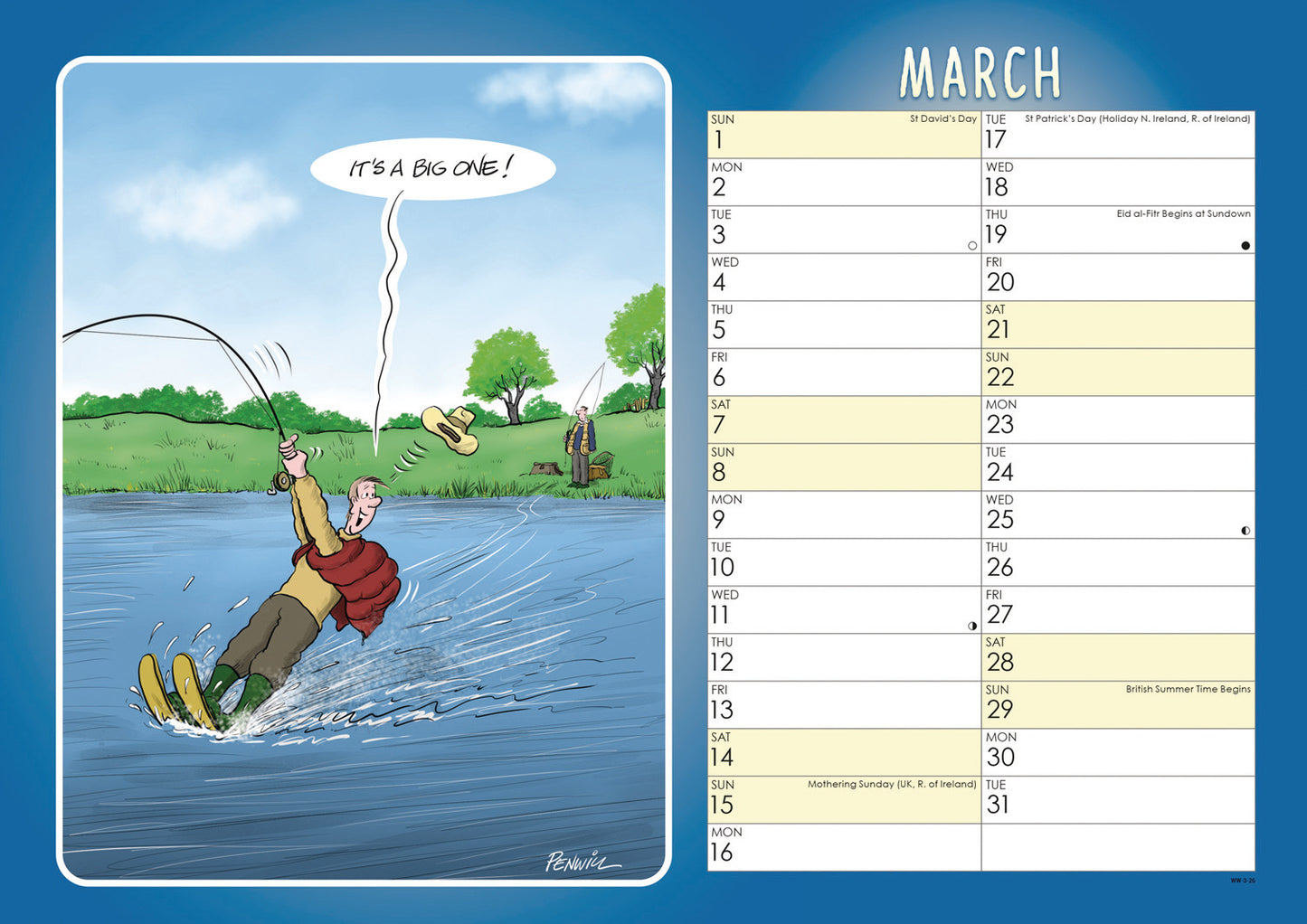 Fishing, Young At Heart A4 Calendar 2026