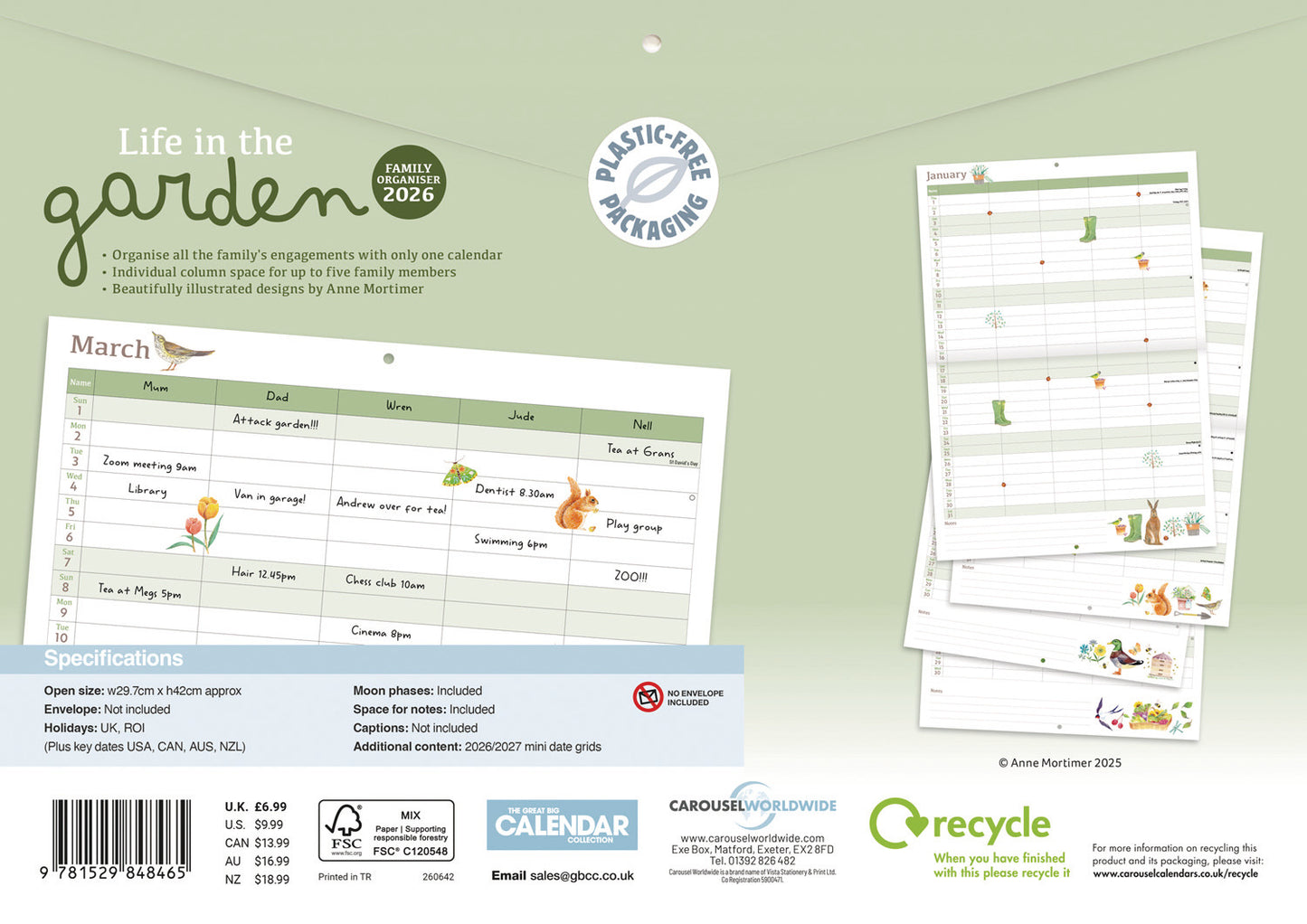 Life in the Garden MTV Planner A4 Calendar 2026