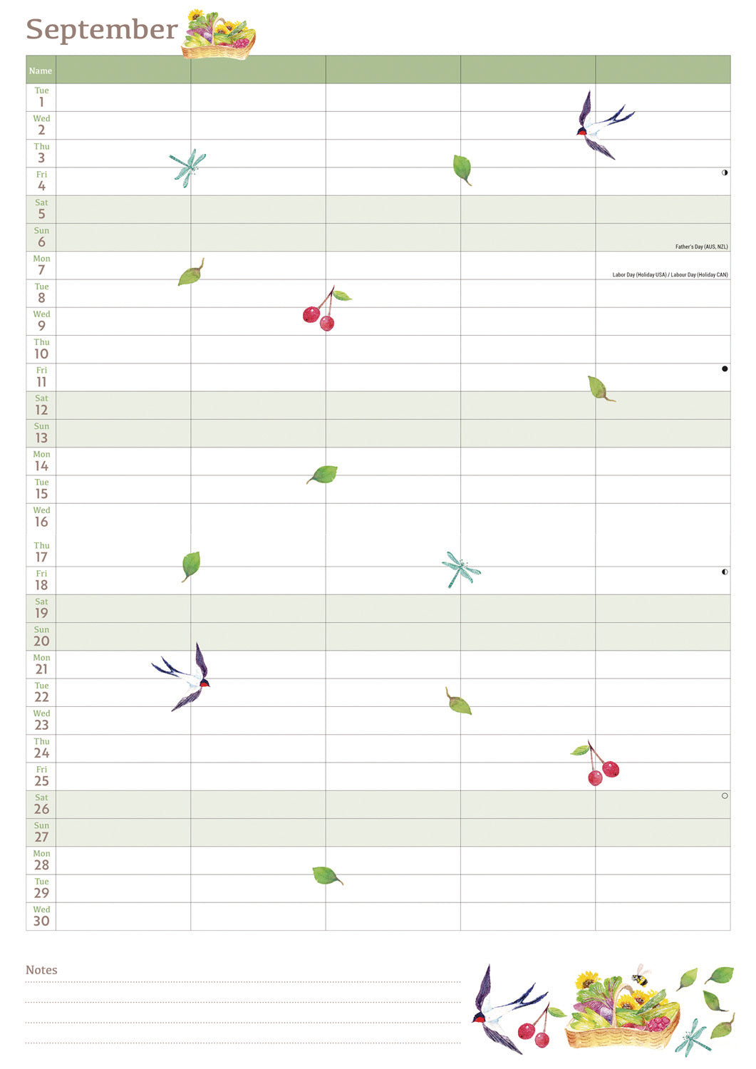 Life in the Garden MTV Planner A4 Calendar 2026