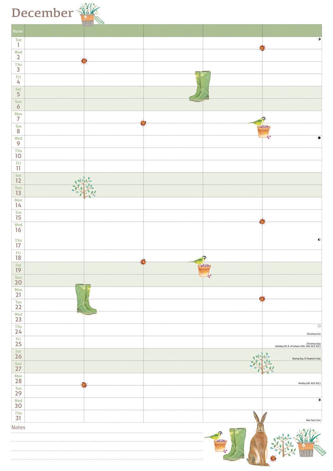 Life in the Garden MTV Planner A4 Calendar 2026