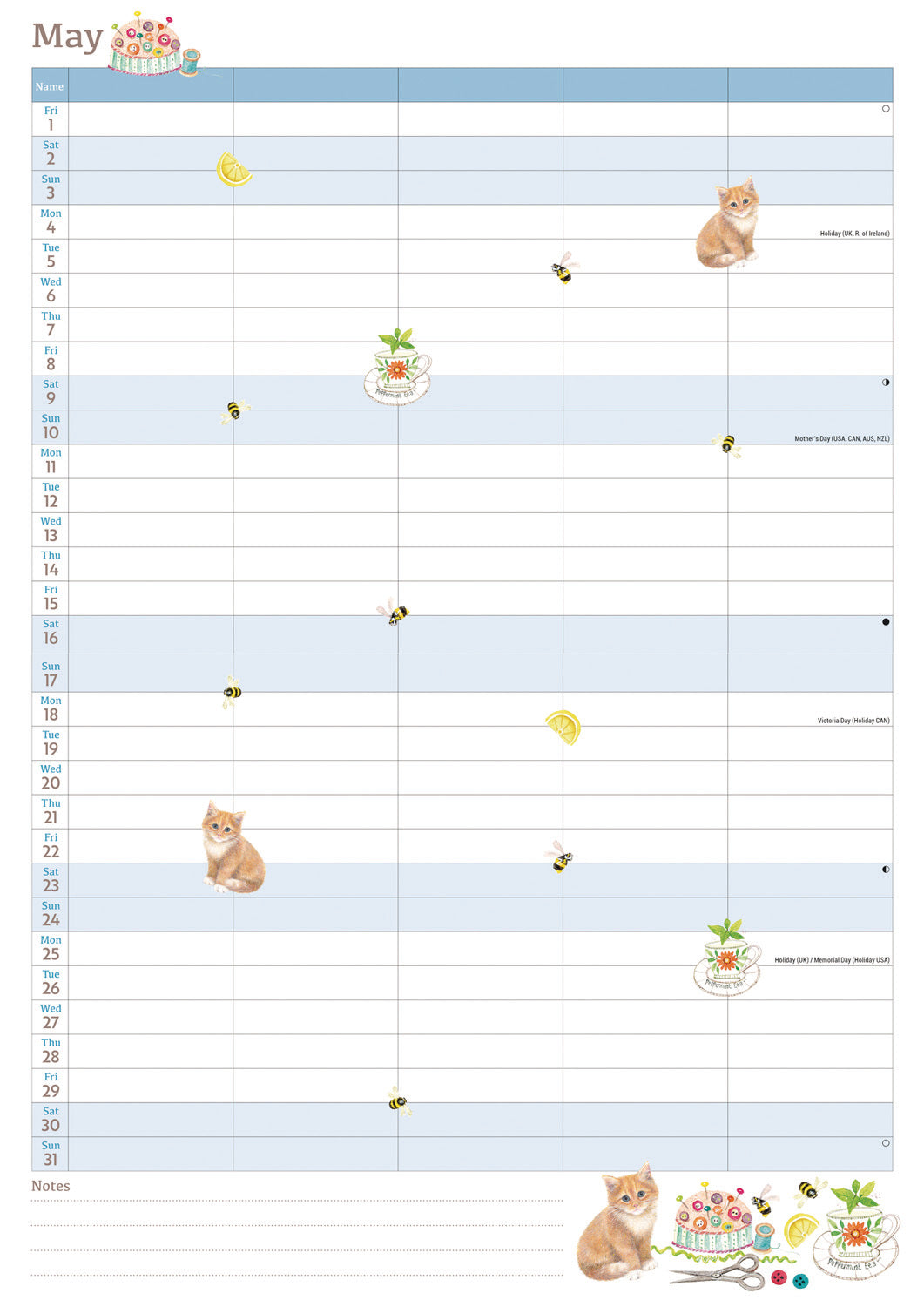 Life in the Kitchen MTV Planner A4 Calendar 2026