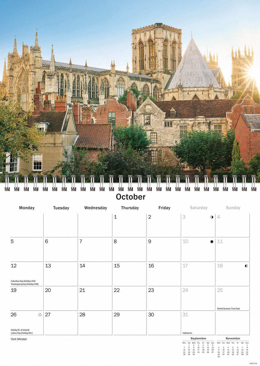 Yorkshire A5 Calendar 2026