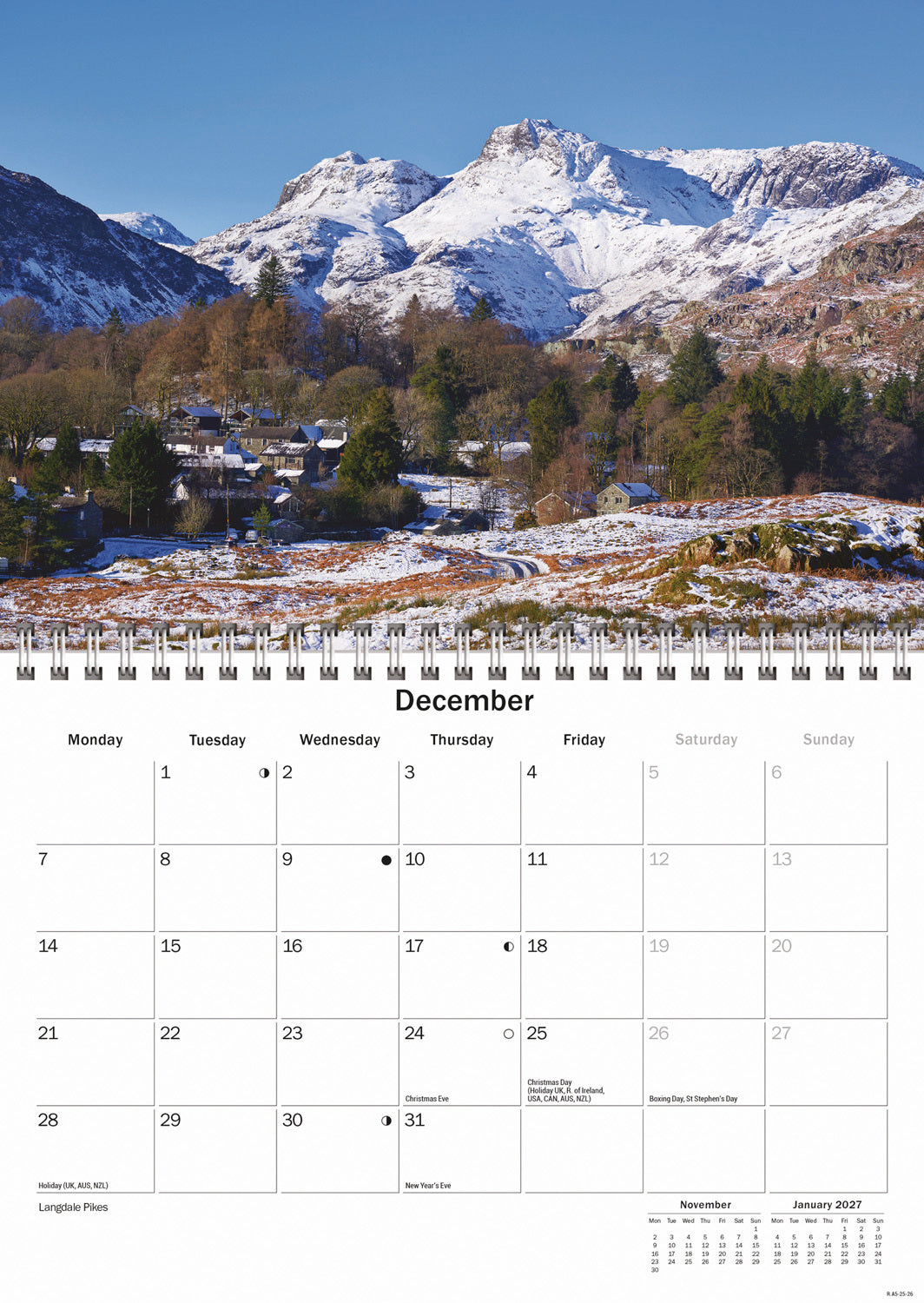 Lake District A5 Calendar 2026