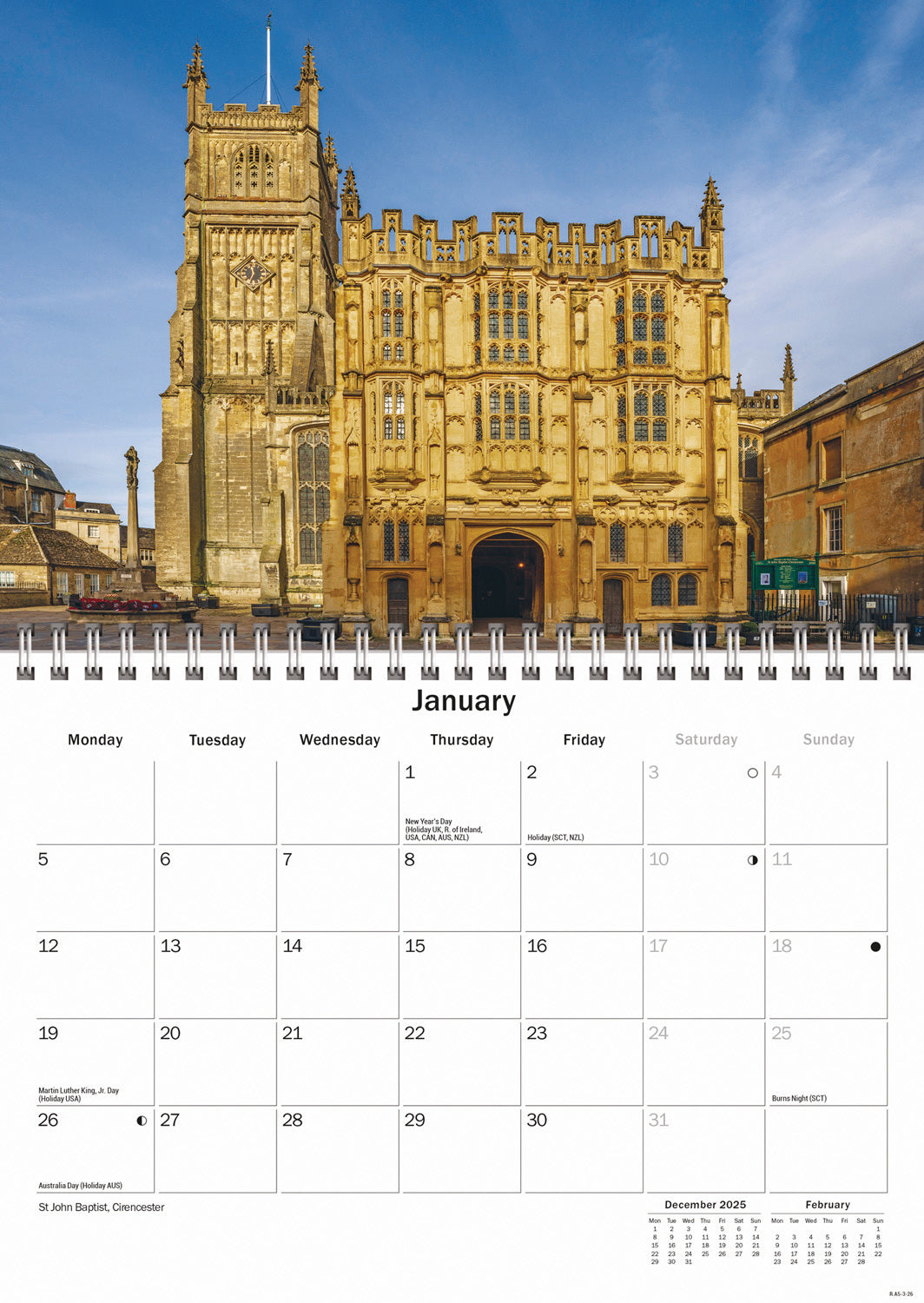 Cotswolds A5 Calendar 2026
