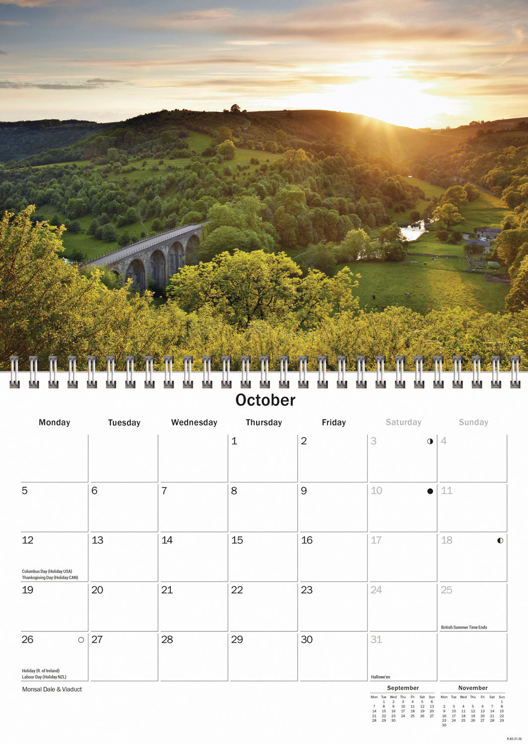 Peak District A5 Calendar 2026