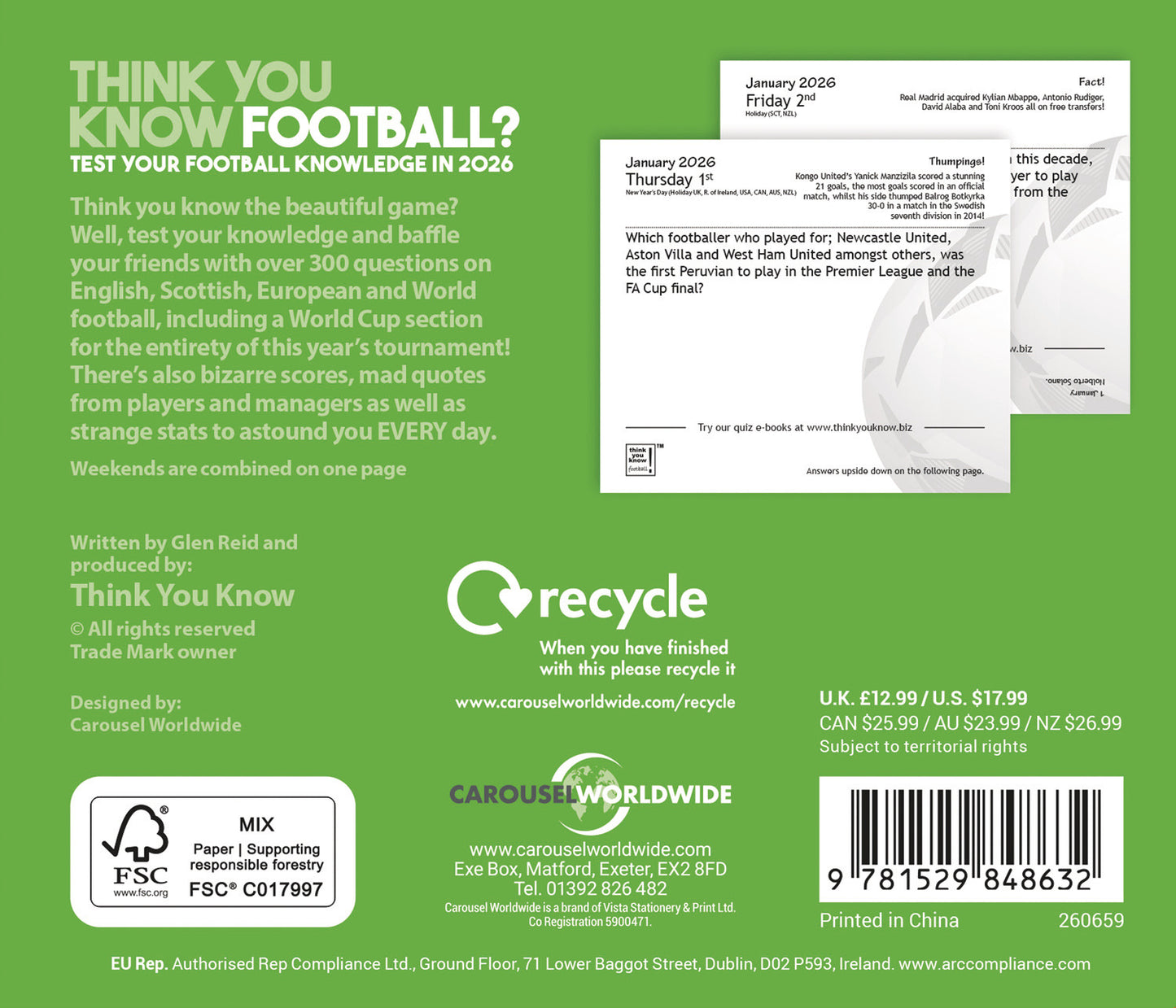 Think You Know Football Box Calendar 2026