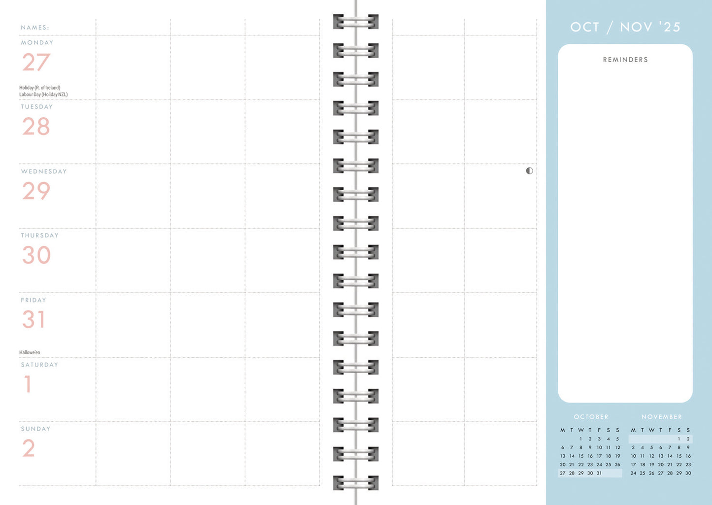 Organised Family (Geometric) Planner A5 Wiro Diary 2026