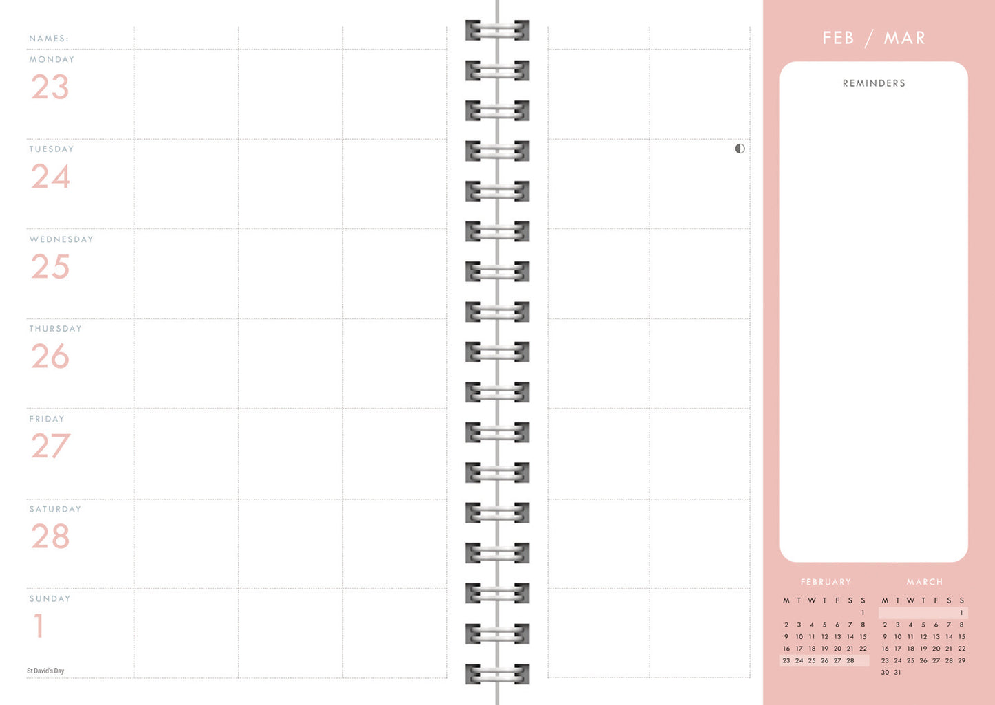 Organised Family (Geometric) Planner A5 Wiro Diary 2026