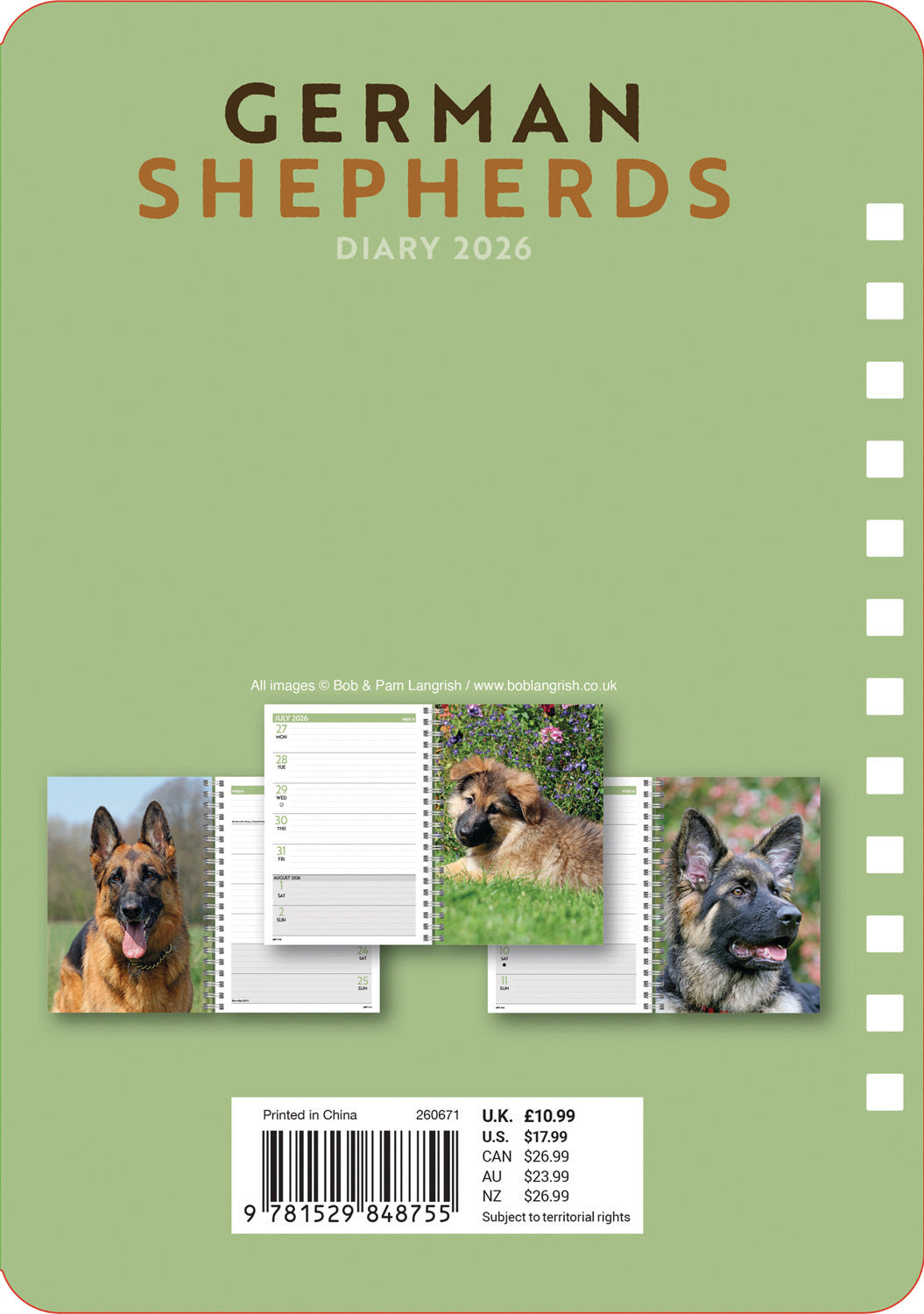 German Shepherds A5 Wiro Diary 2026