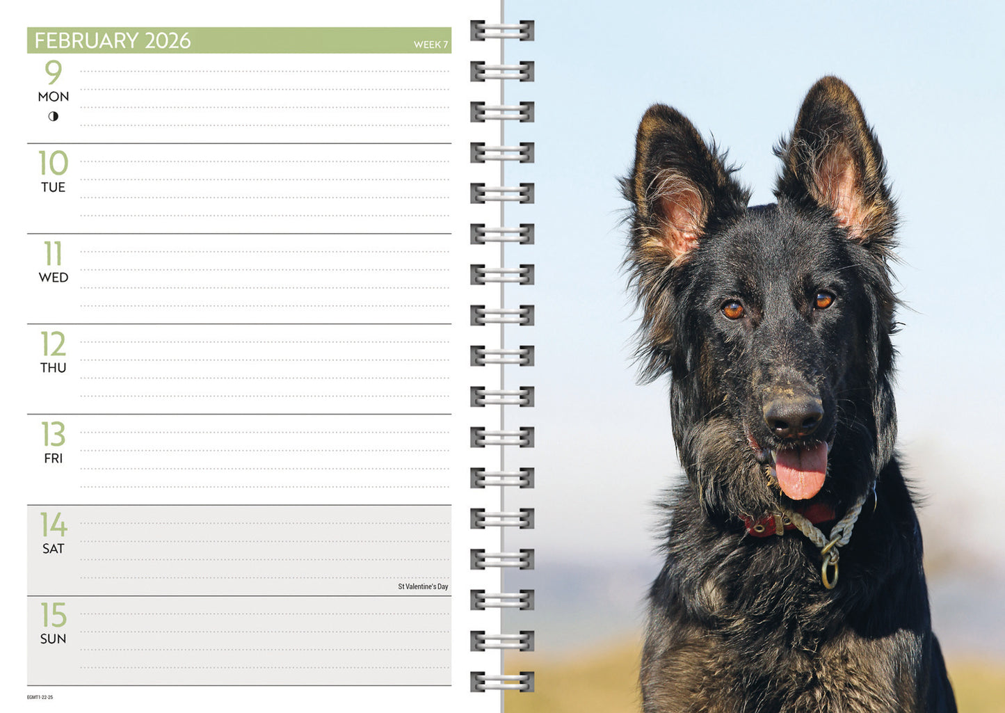 German Shepherds A5 Wiro Diary 2026