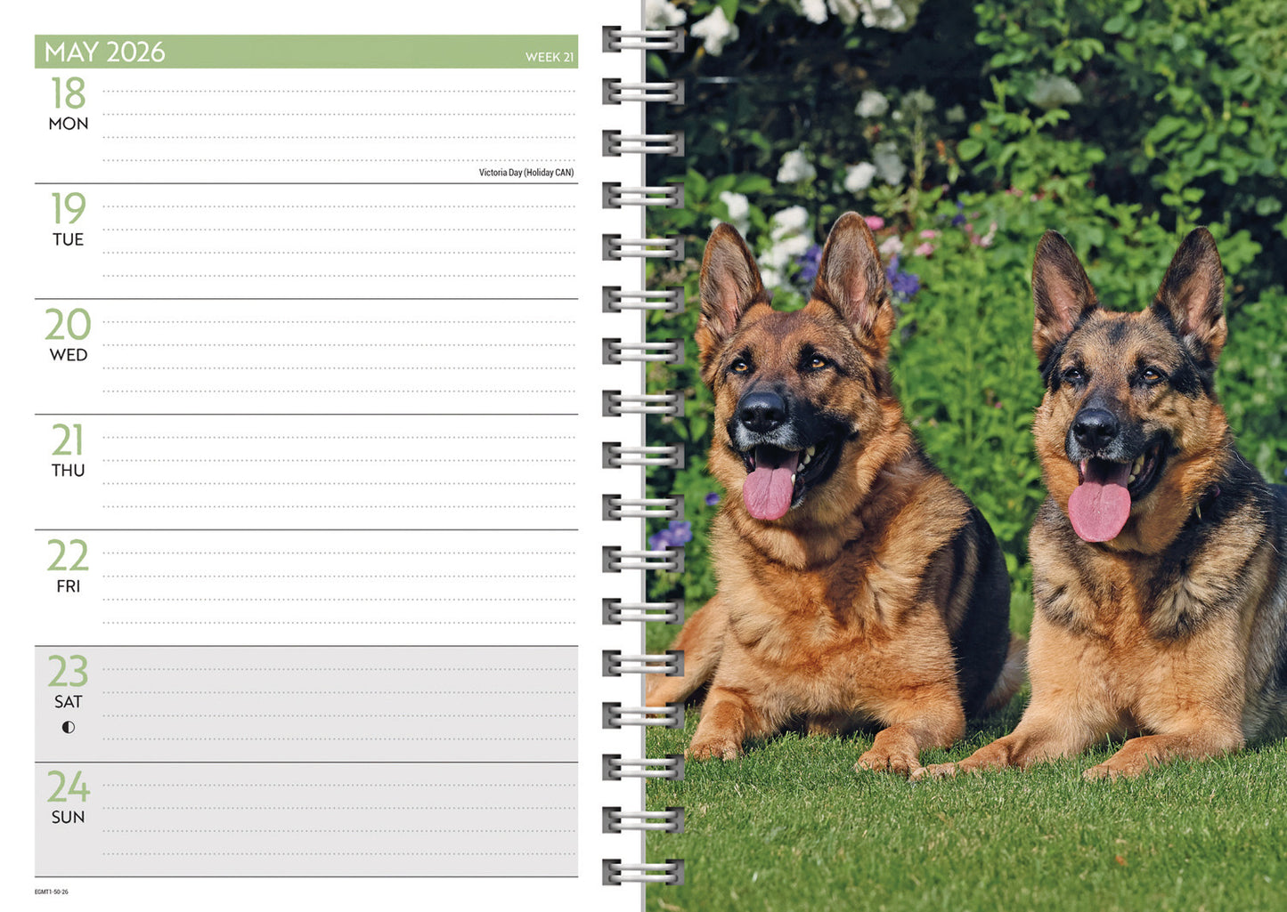 German Shepherds A5 Wiro Diary 2026