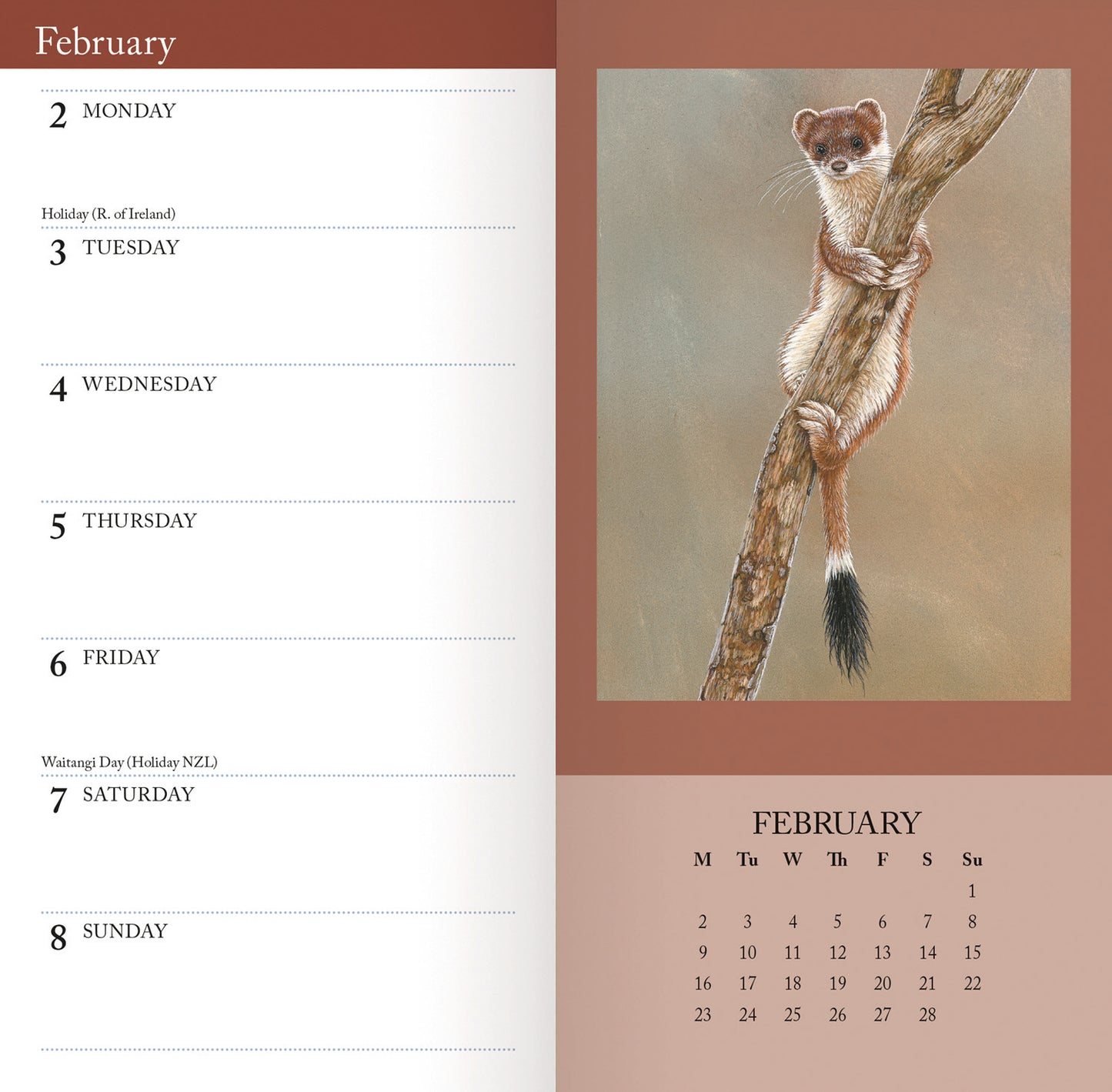 British Wildlife in Art by Robert Fuller Slim Diary 2026