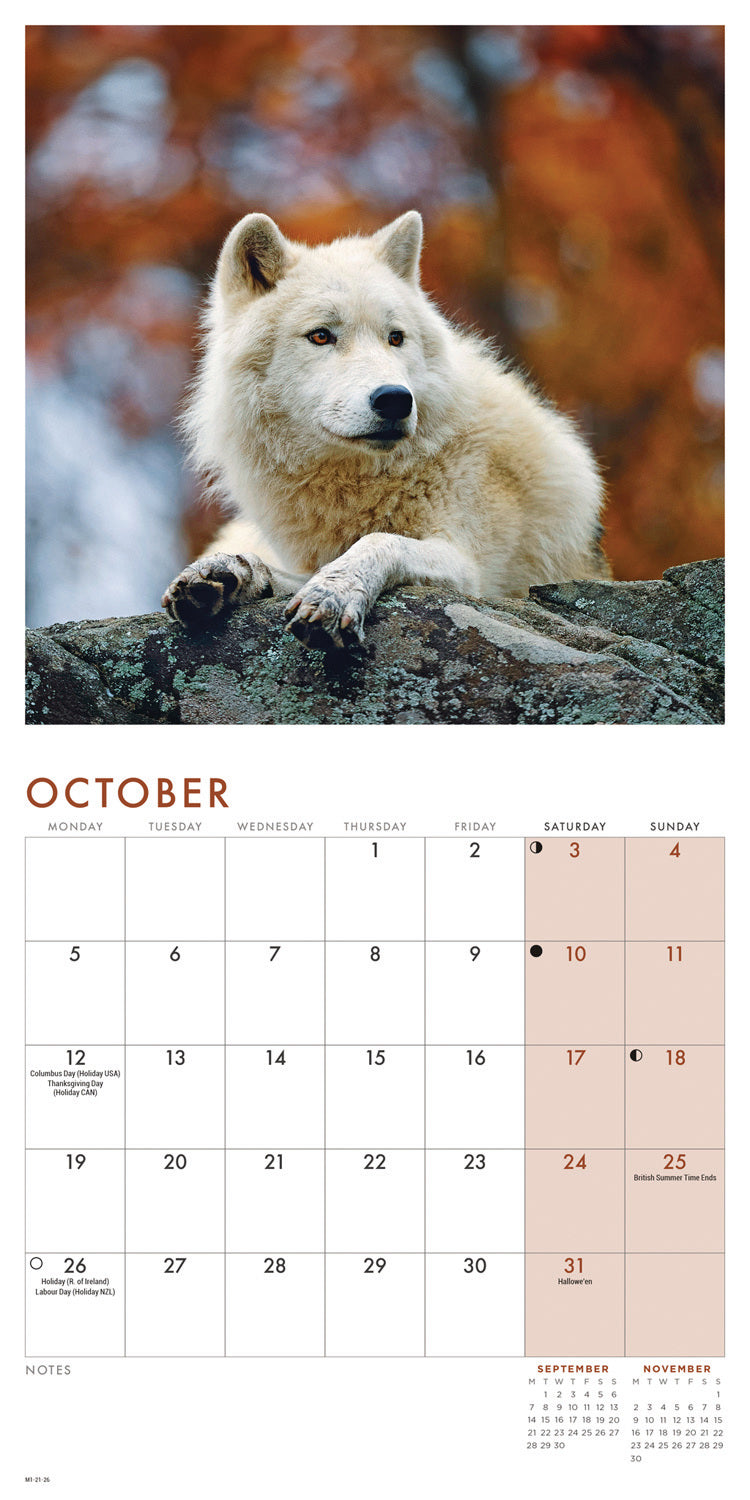 Wolves Mini Calendar 2026