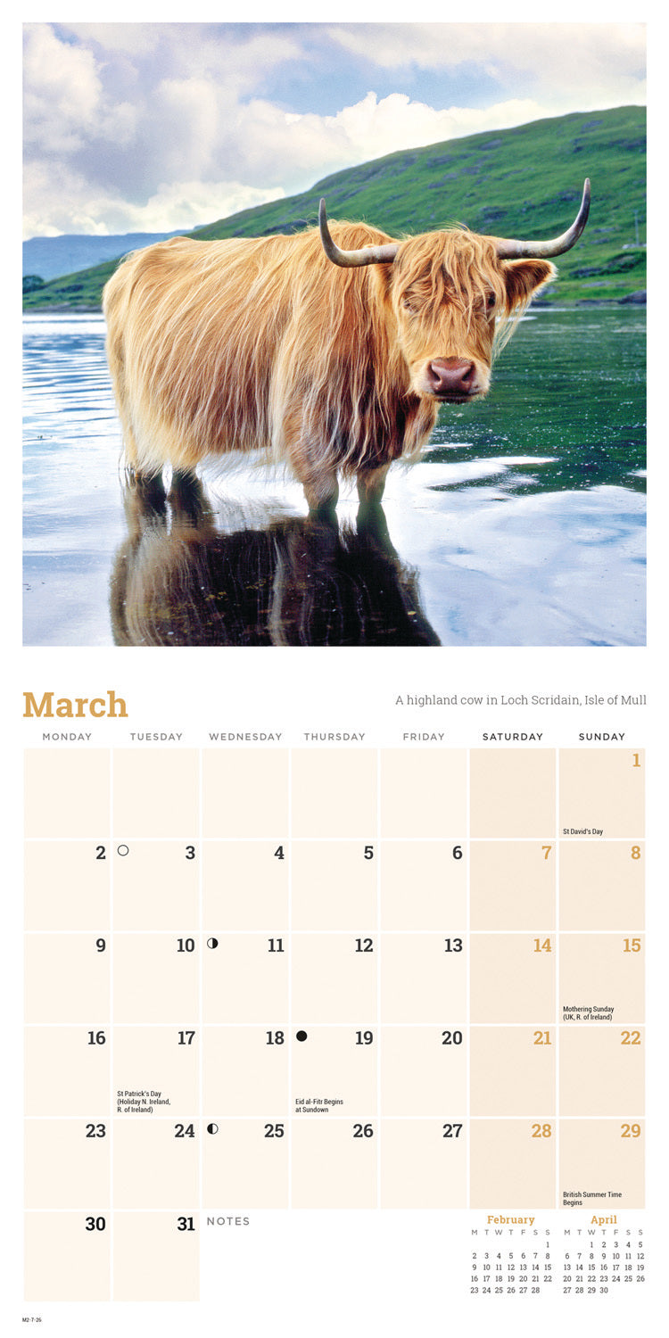Scotland Mini Calendar 2026