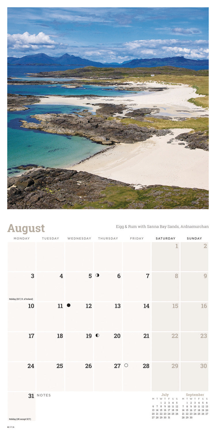 Scotland Mini Calendar 2026