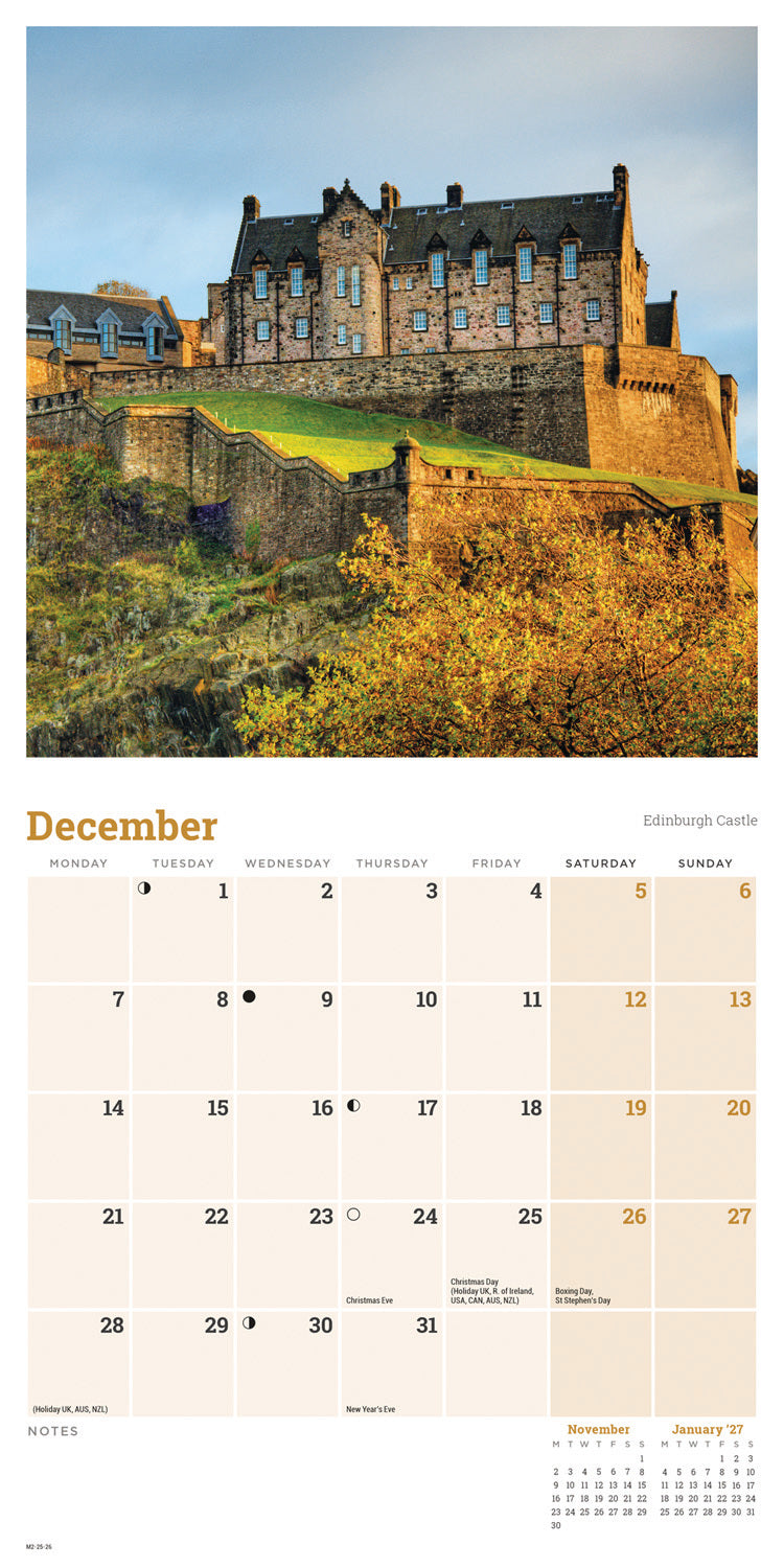 Scotland Mini Calendar 2026